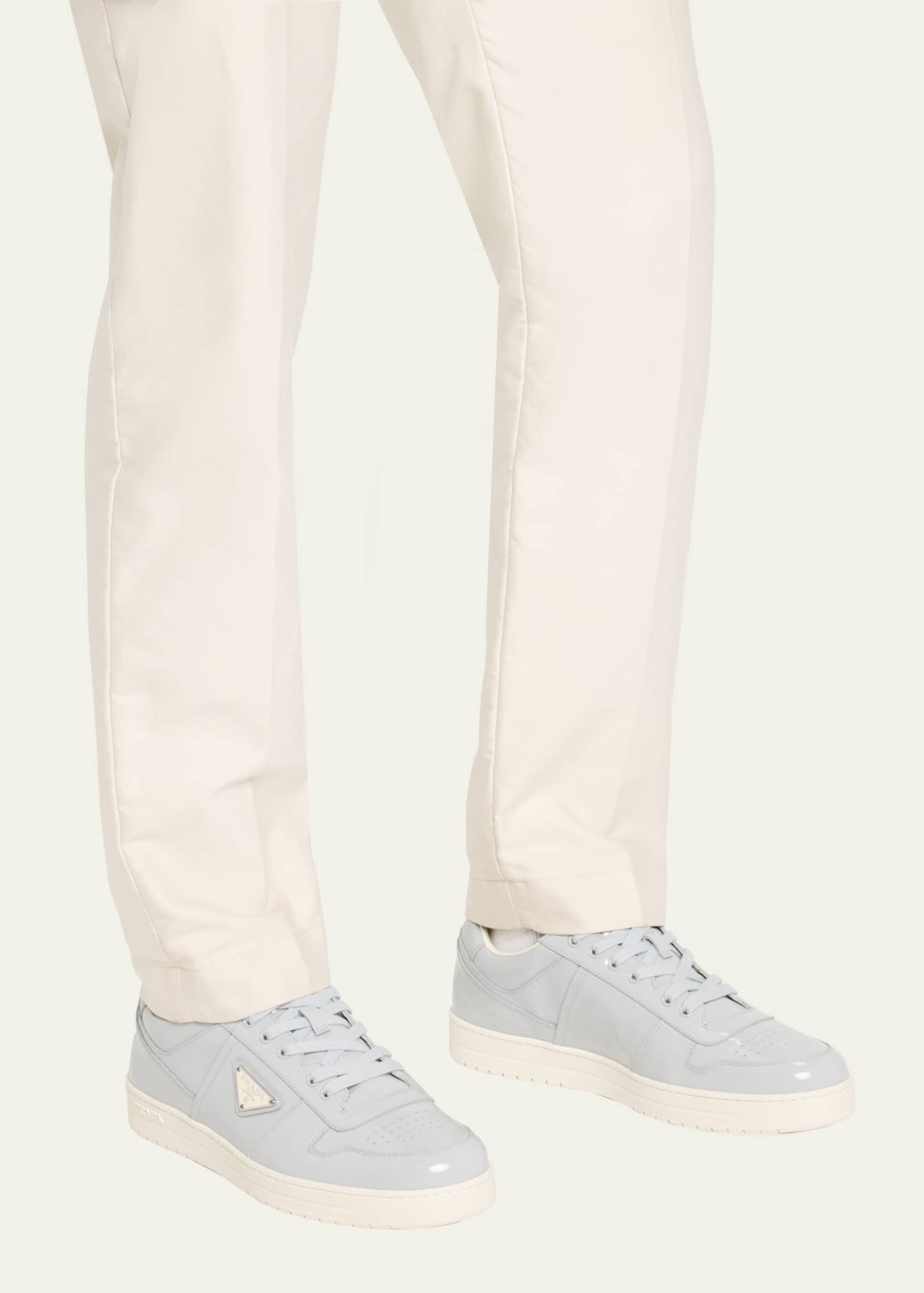 Prada Men s Downtown Patent Leather Low Top Sneakers
