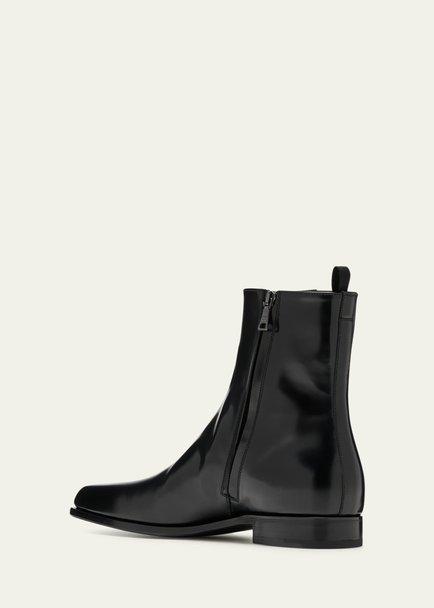 Prada Men s Jokoto Leather Zip Ankle Boots Bergdorf Goodman