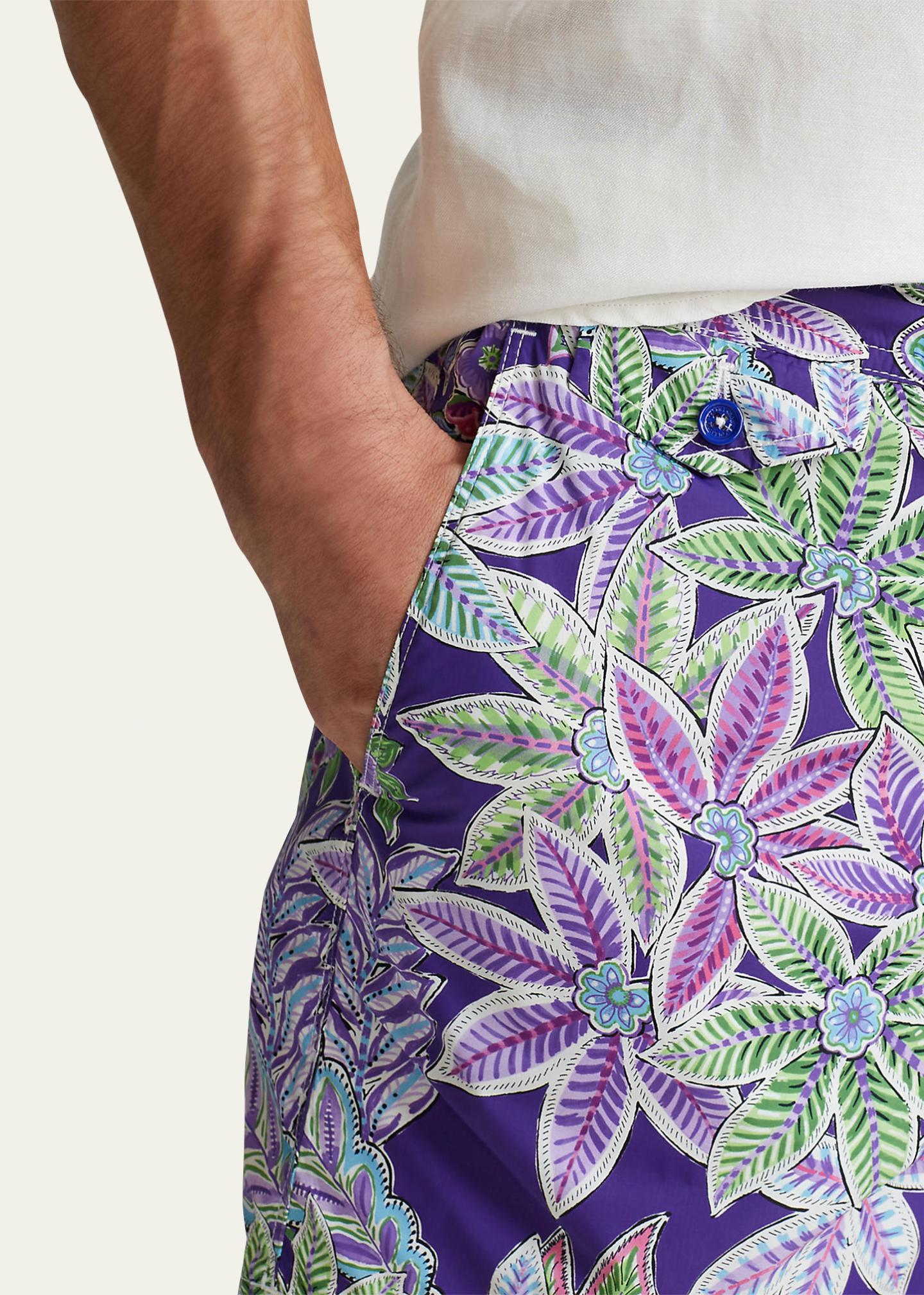 Ralph Lauren Purple Label Men's Mayfair Floral-Print Swim Trunks ...