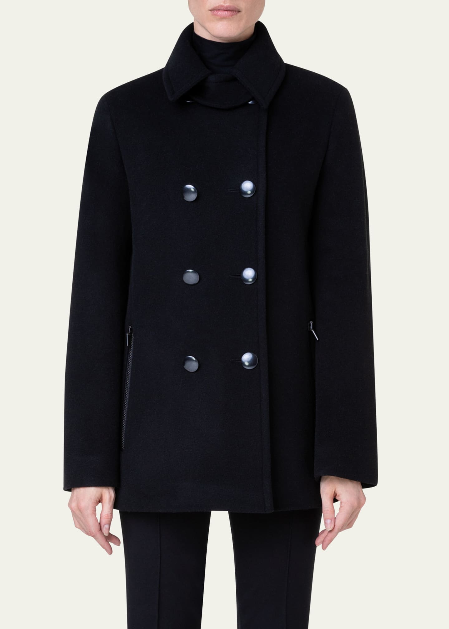 Akris punto Cashmere and Wool Blend Top Coat