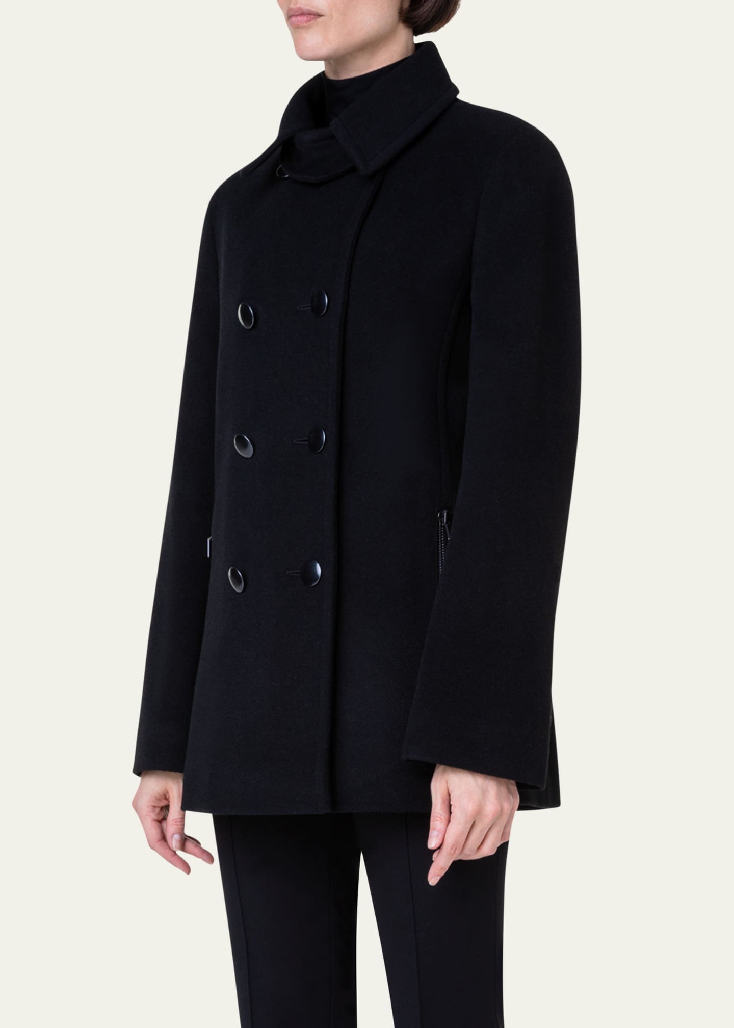 Akris punto Cashmere and Wool-Blend Top Coat Image 5 of 5