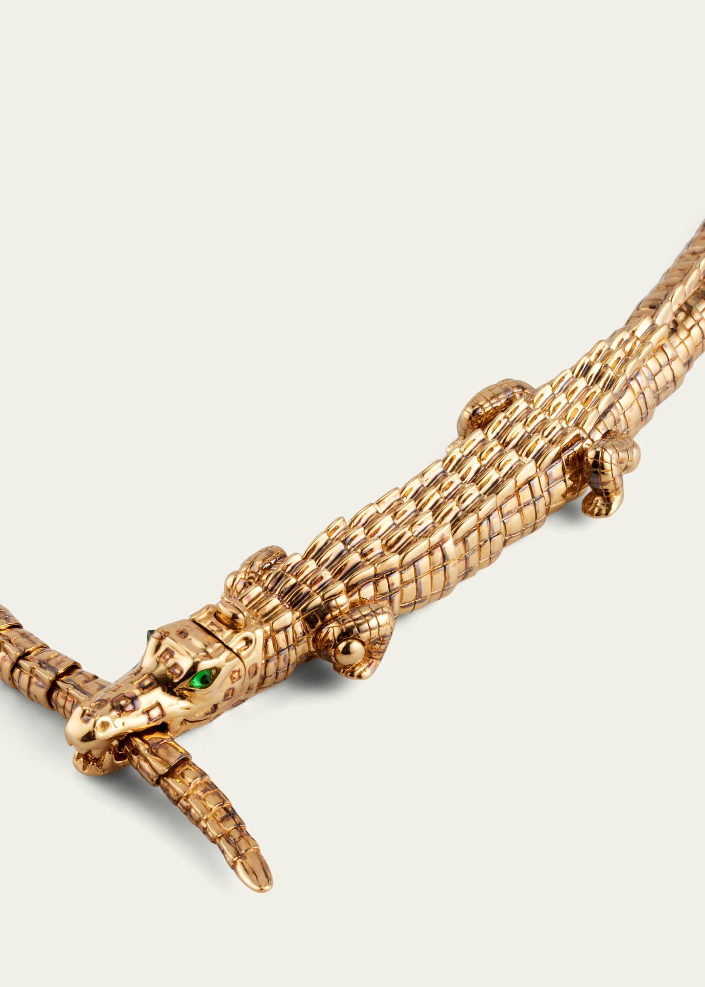Gold alligator necklace deals