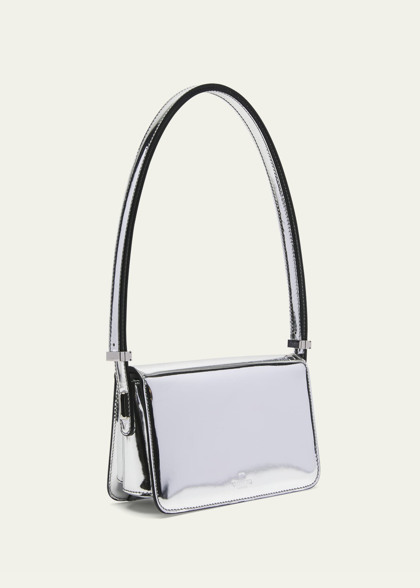 Valentino Garavani VLOGO Small Metallic Leather Shoulder Bag - Bergdorf ...