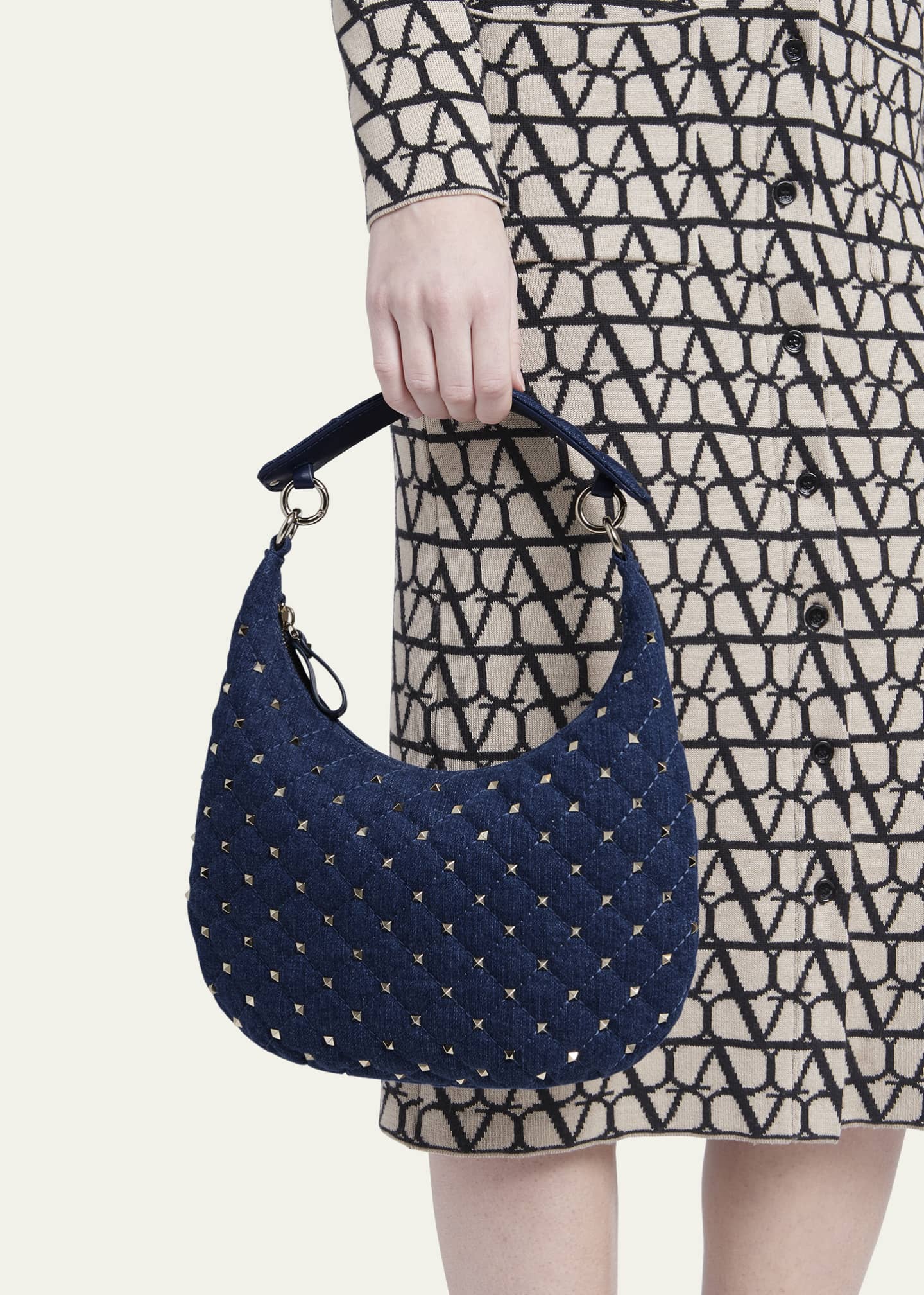 Women's Rockstud Mini Hobo Bag by Valentino Garavani
