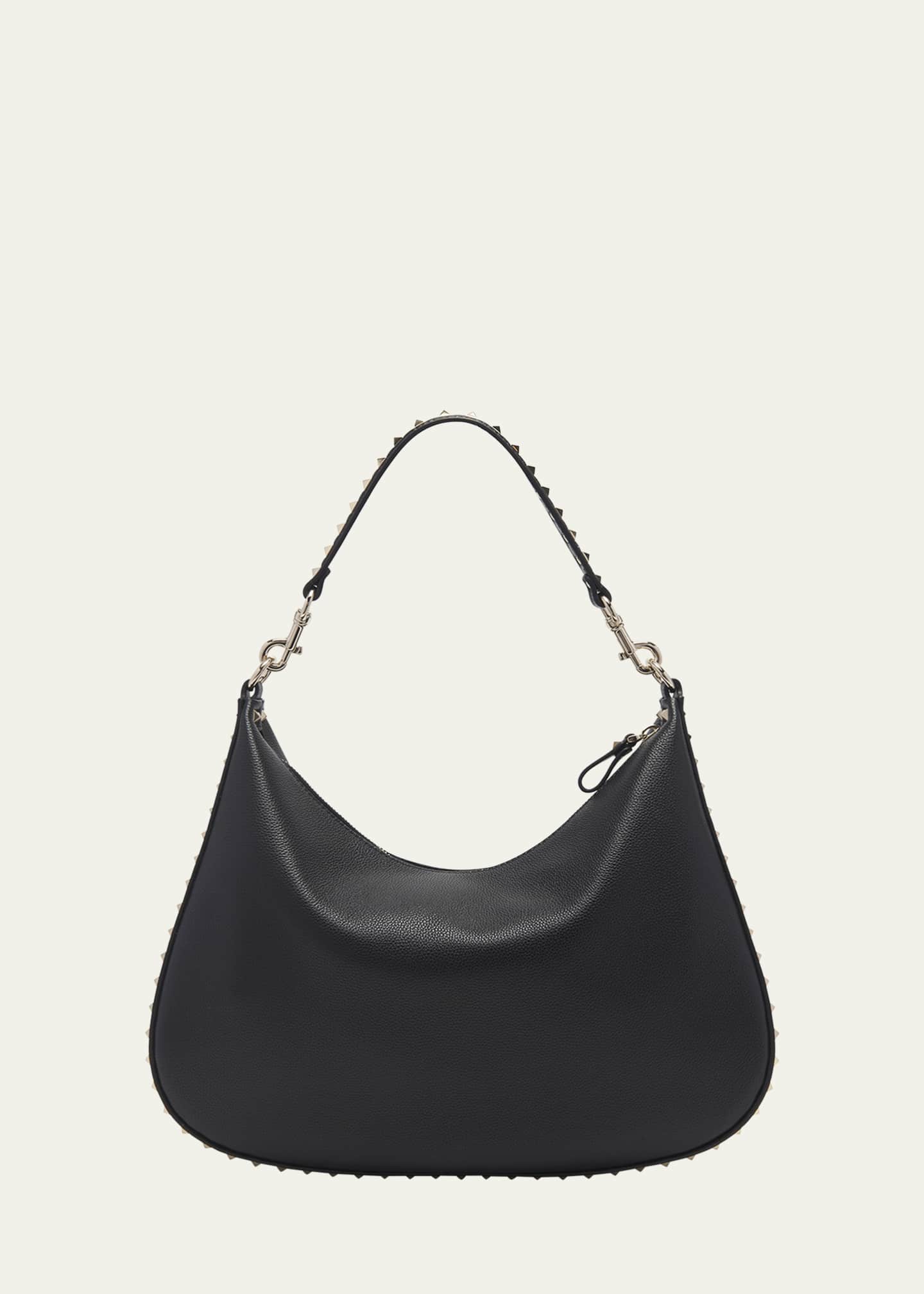 Valentino Garavani Rockstuds Zip Leather Hobo bag