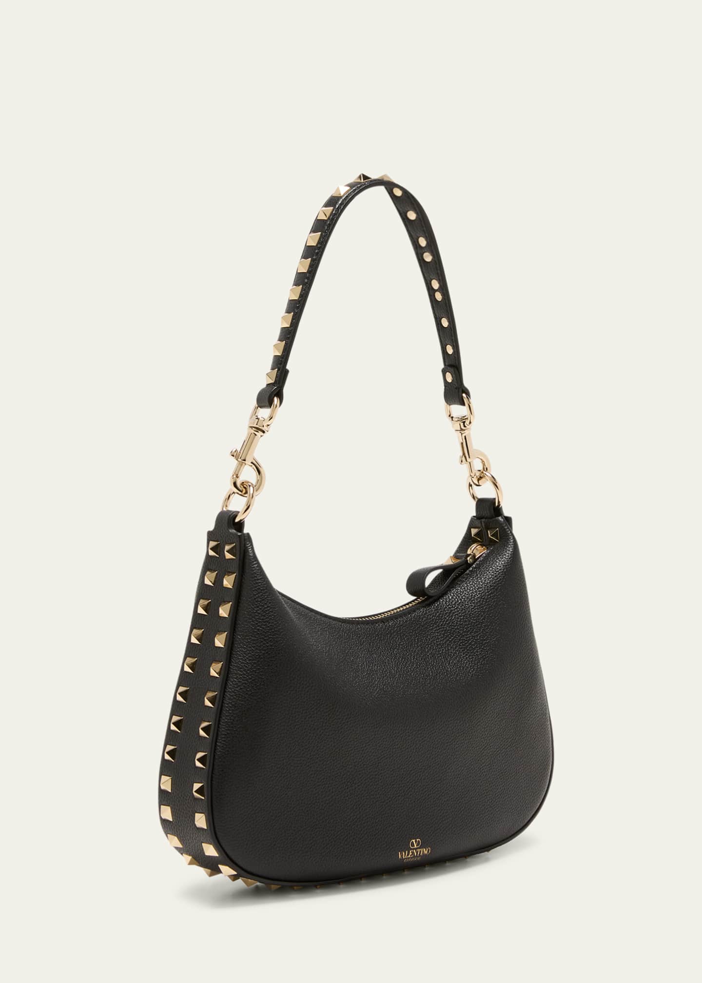 Valentino Garavani Rockstud Small Leather Hobo Bag