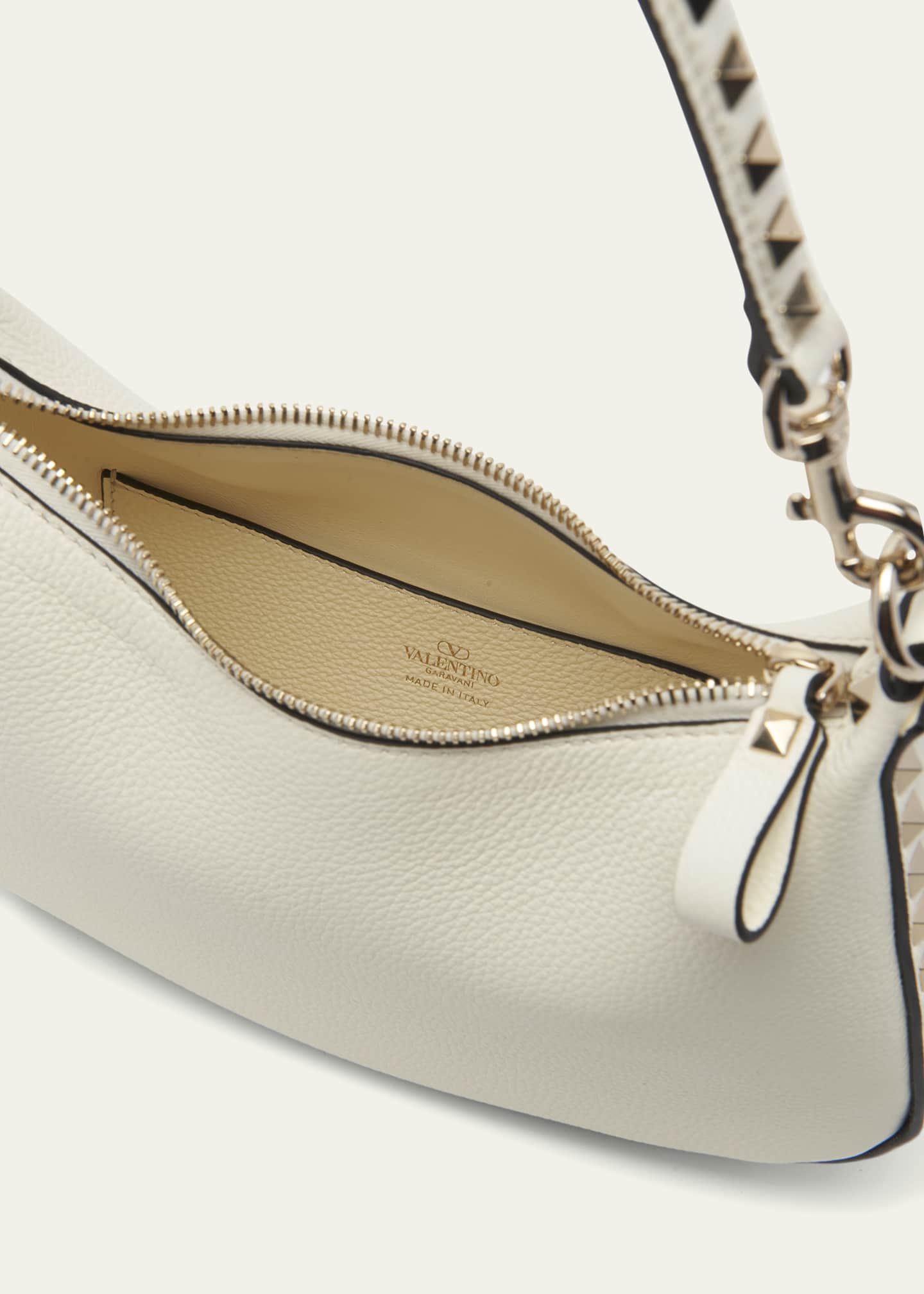 Valentino Garavani Rockstud Small Leather Hobo Bag Image 4 of 5