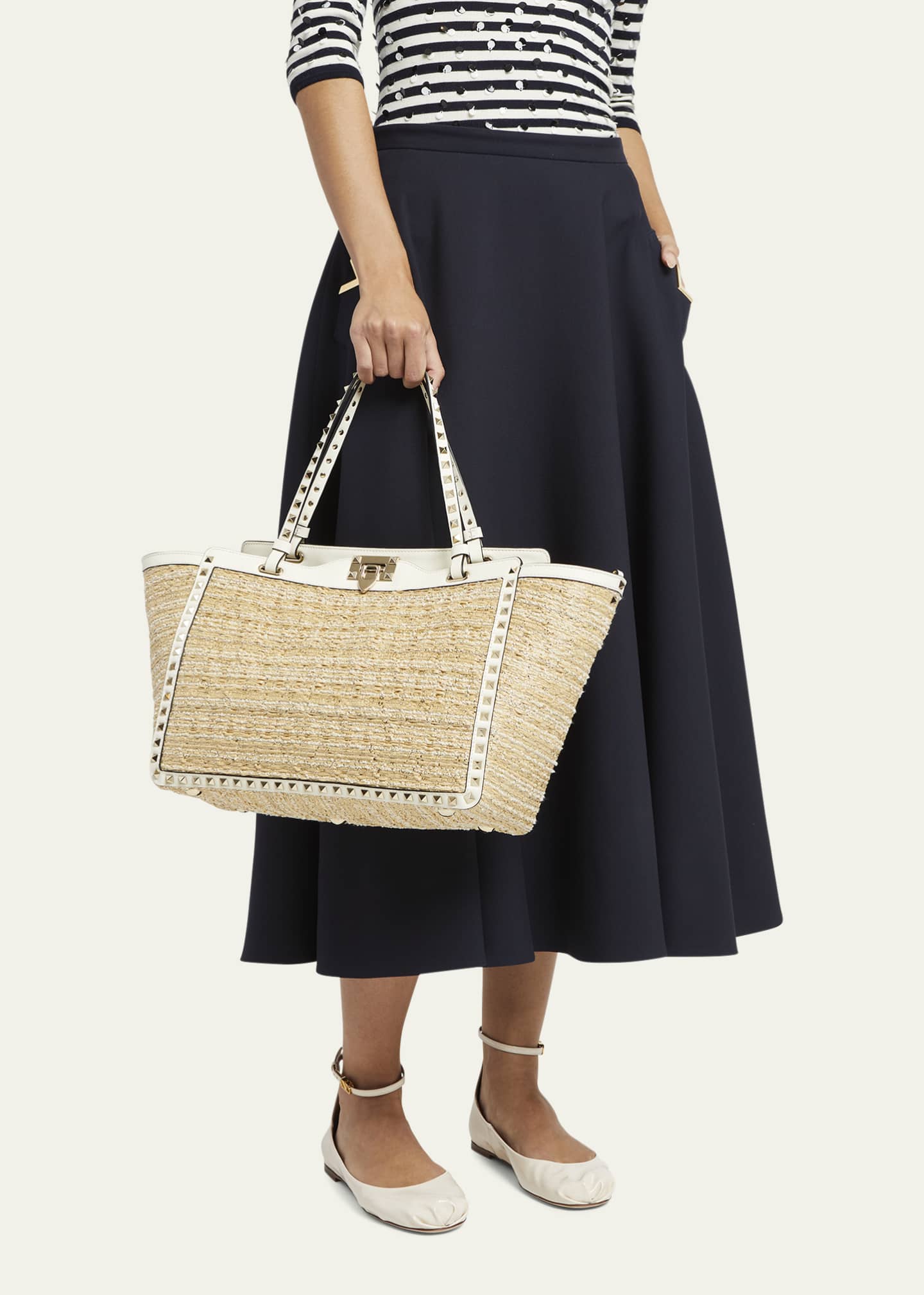Valentino studded tote bag discount