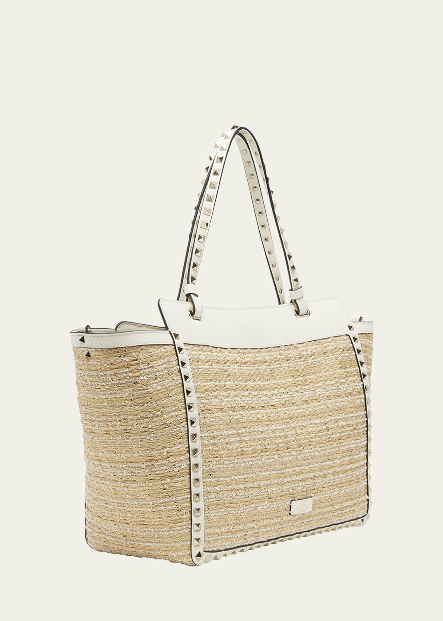 Valentino Garavani Rockstud Medium Tweed Tote Bag Bergdorf Goodman