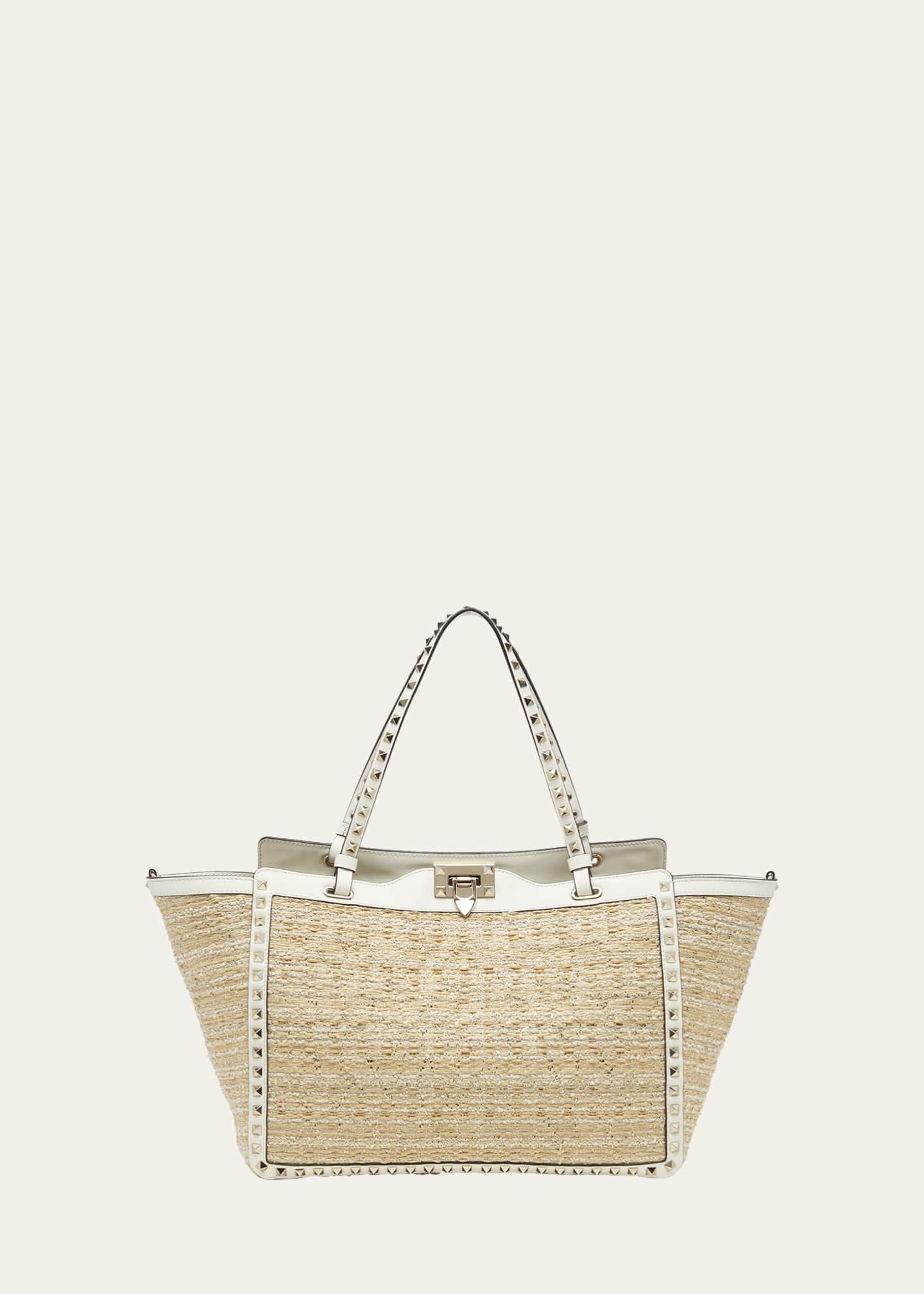 Valentino Garavani Rockstud Medium Tweed Tote Bag Bergdorf Goodman