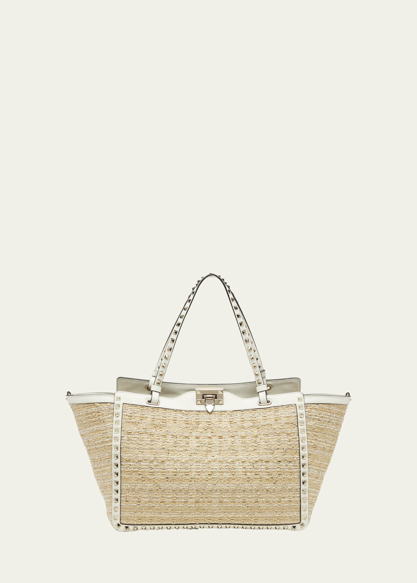 Valentino Garavani Rockstud Medium Tweed Tote Bag - Bergdorf Goodman