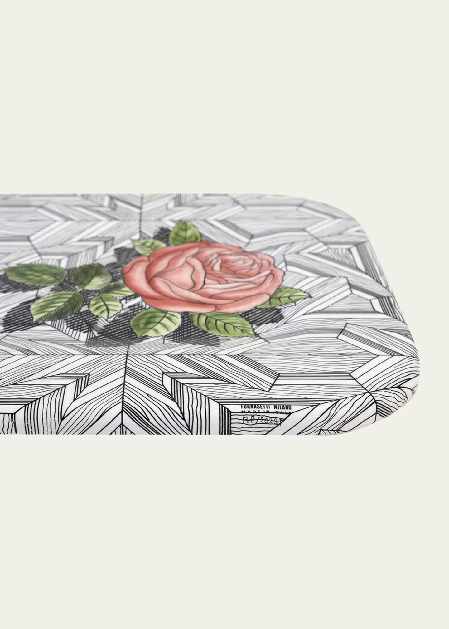 Fornasetti Tray 25X60cm - Musciarabia With Roses Color Image 3 of 3