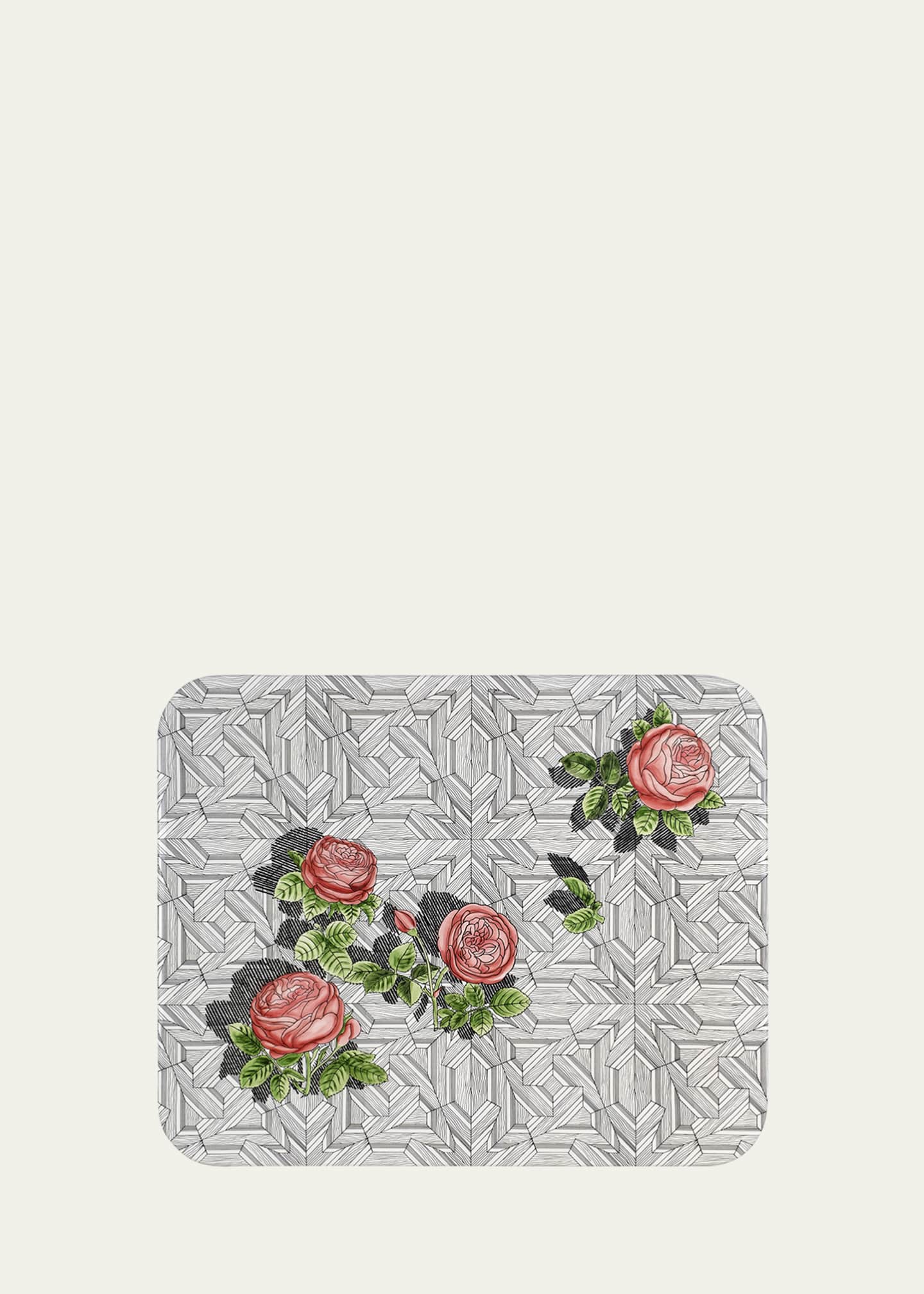 Fornasetti Tray 48X60cm - Musciarabia With Roses Color Image 1 of 3