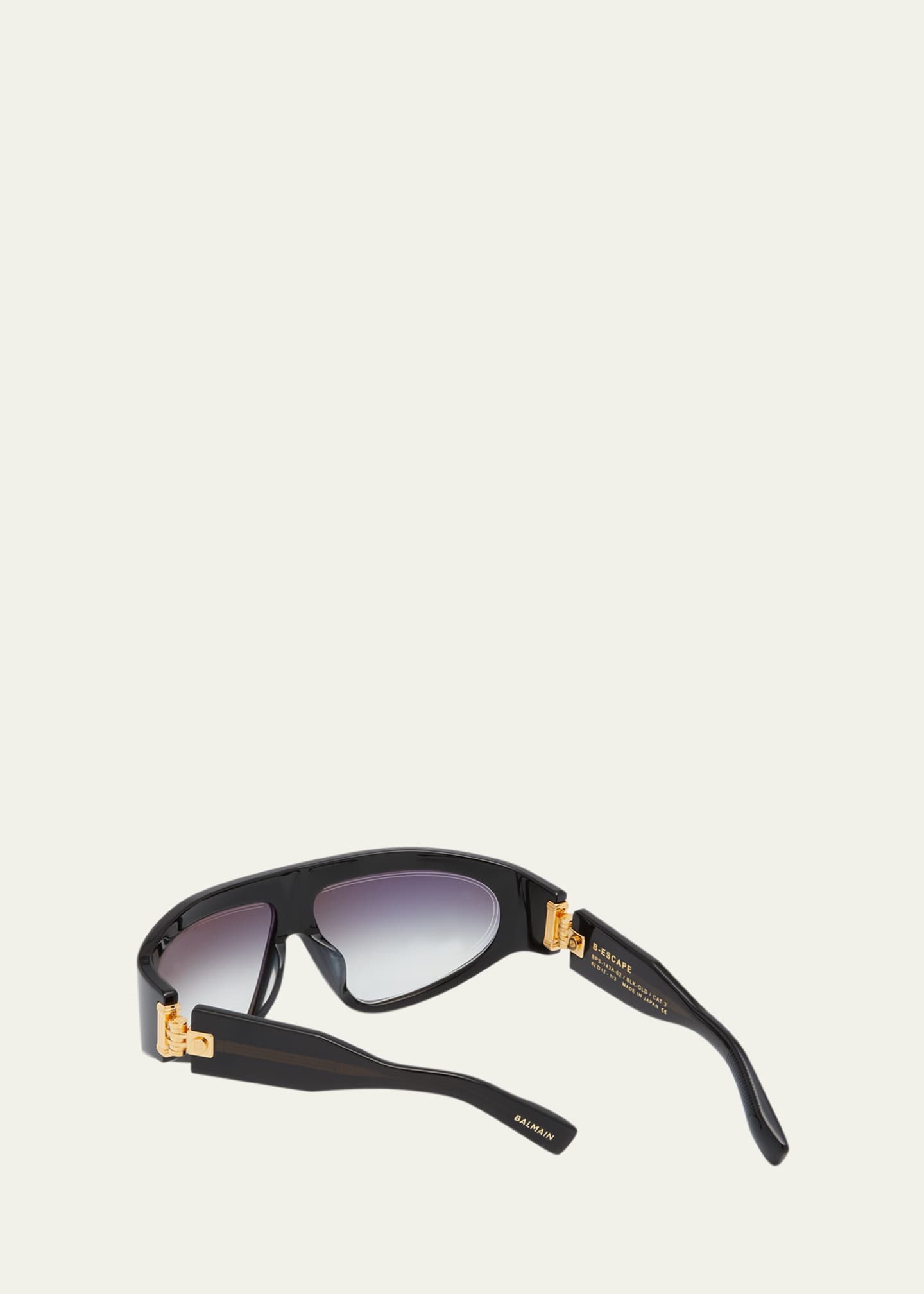 Balmain B Escape Acetate Titanium Wrap Sunglasses Bergdorf Goodman