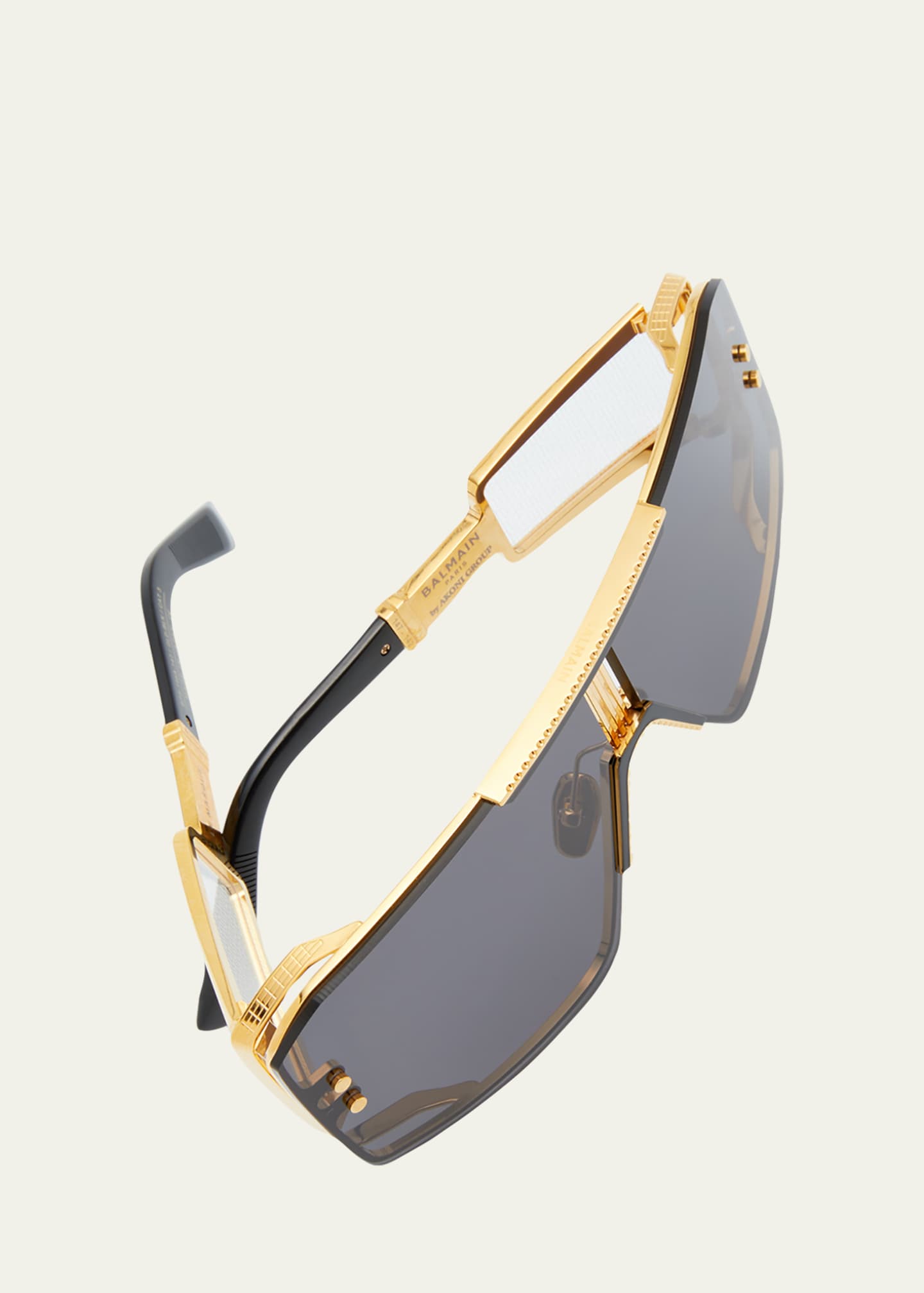 Balmain Le Masque Black Titanium & Acetate Shield Sunglasses Image 5 of 5