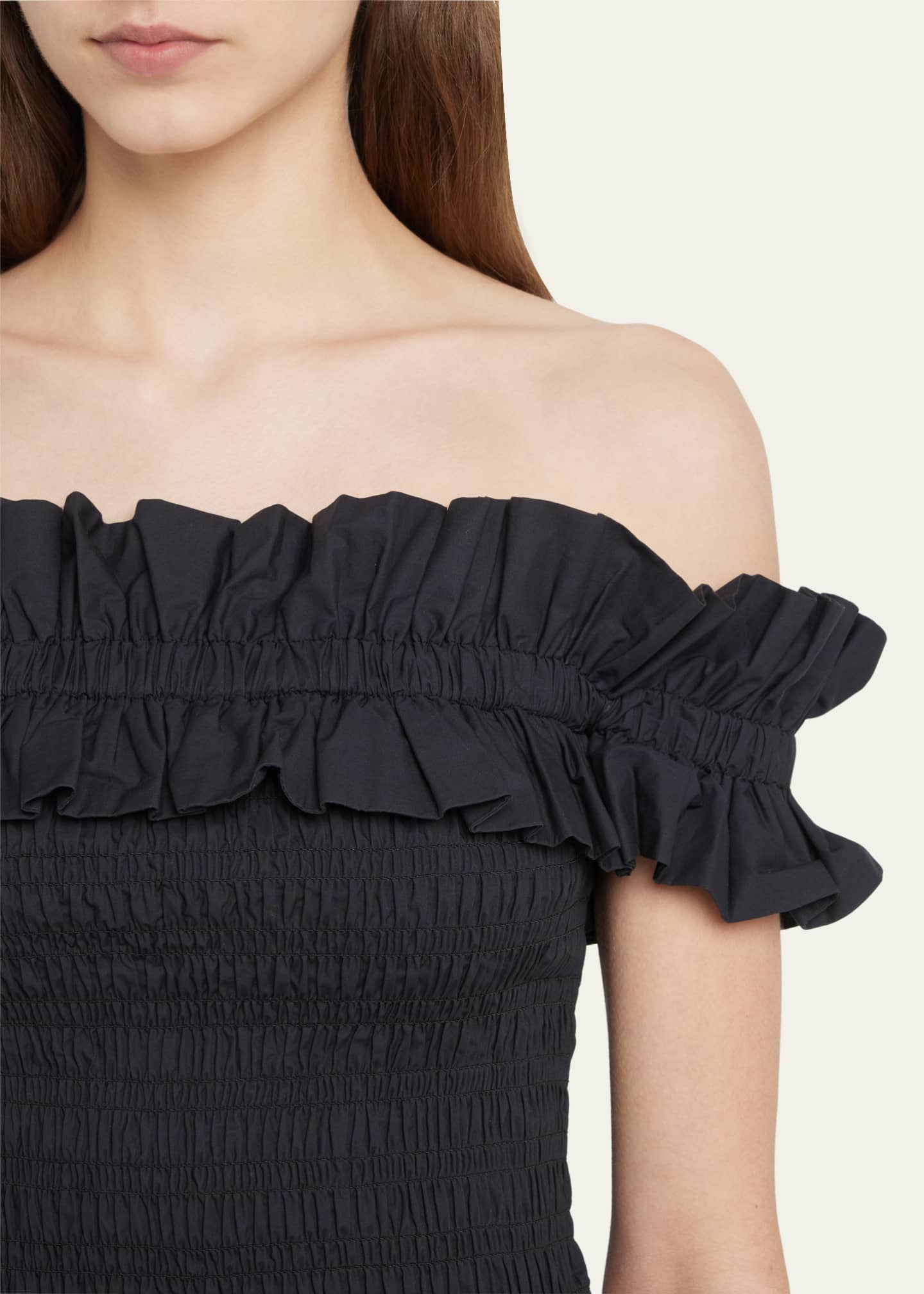 Ganni off hotsell shoulder top