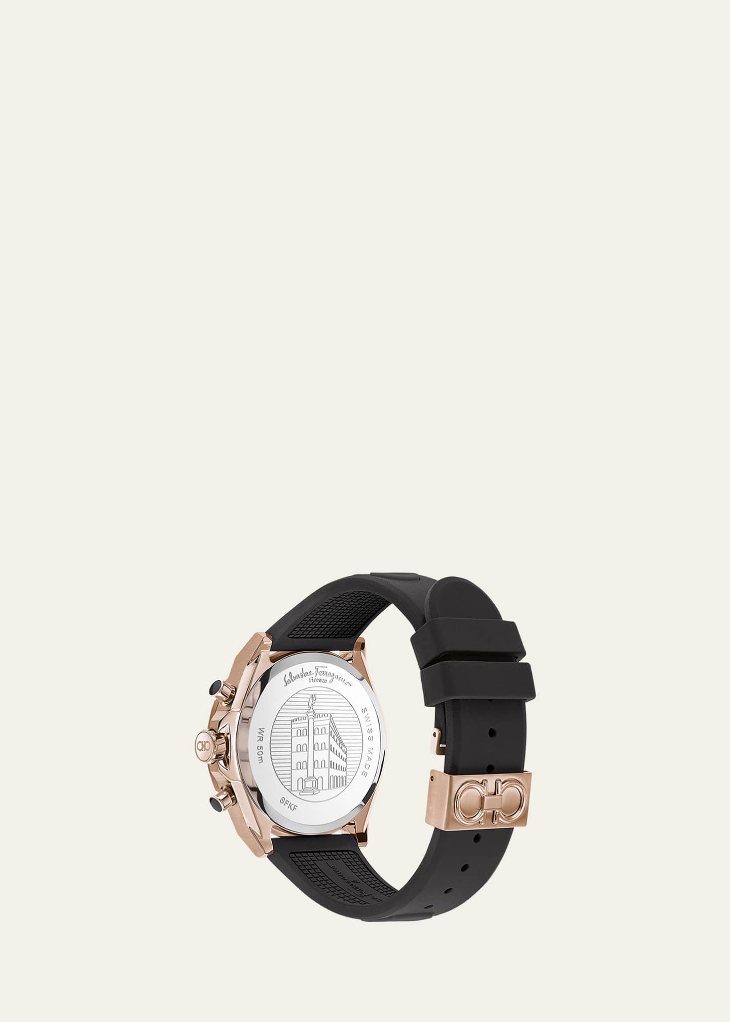 Ferragamo Men's Urban Chronograph Silicone Strap Watch, 43mm Image 3 of 4