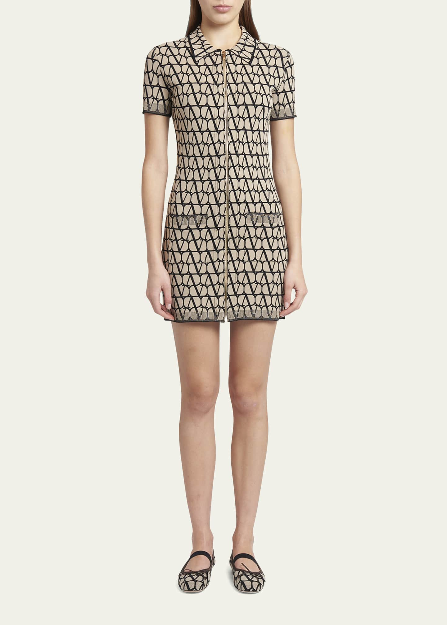 monogram print dress