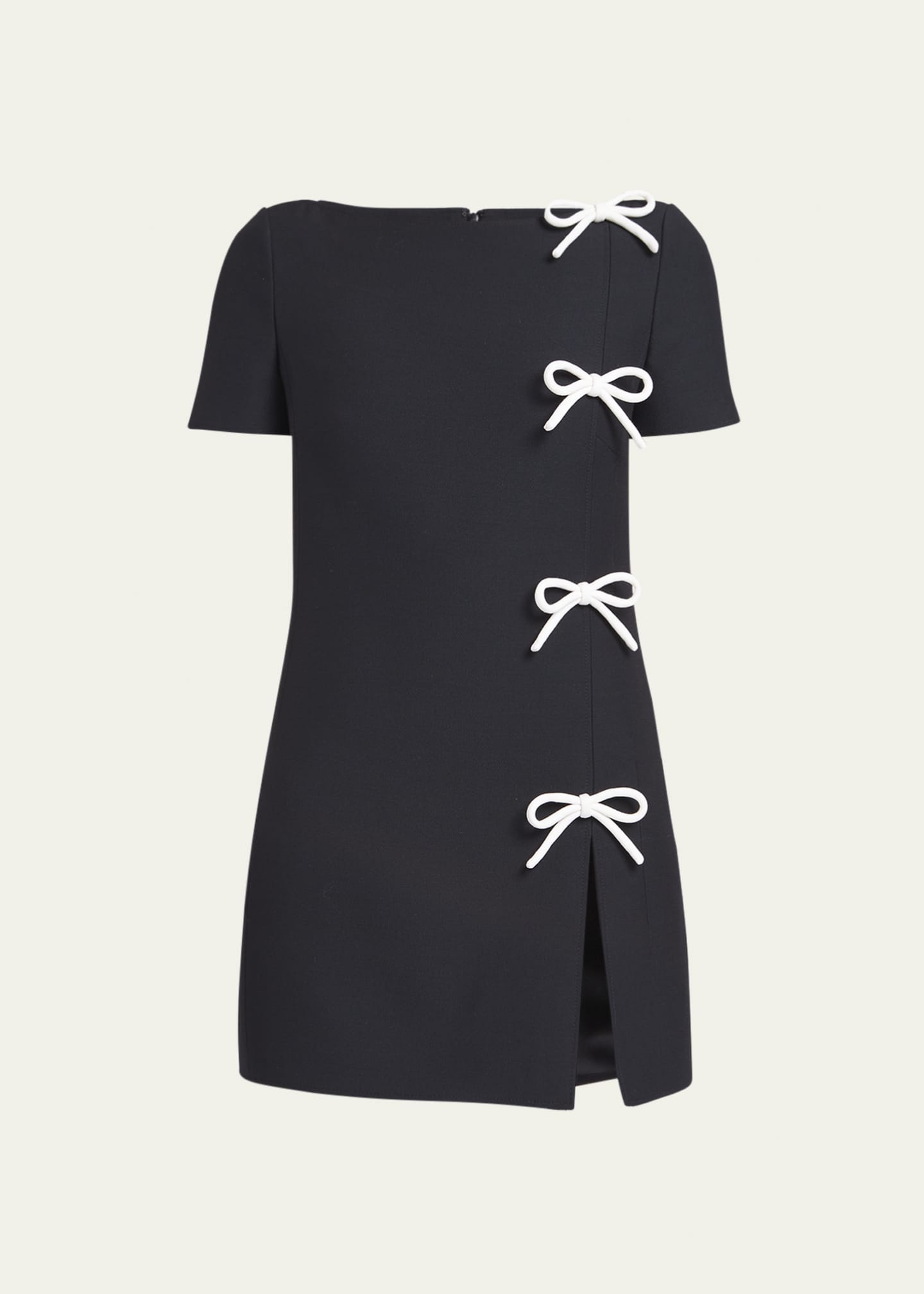 Valentino Garavani Crepe Couture Mini Dress with Bow Details - Bergdorf ...