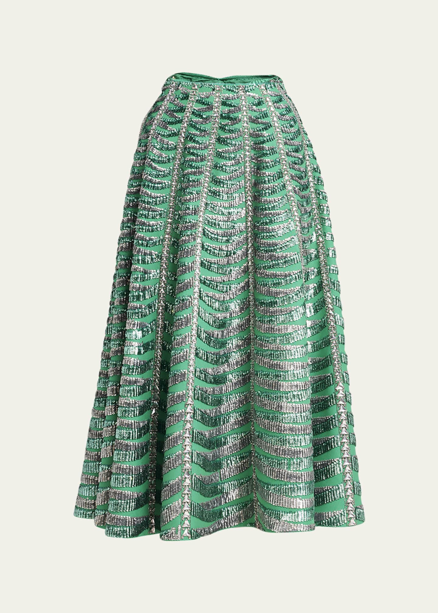 Valentino Garavani Embroidered Crepe Couture Midi Skirt Bergdorf