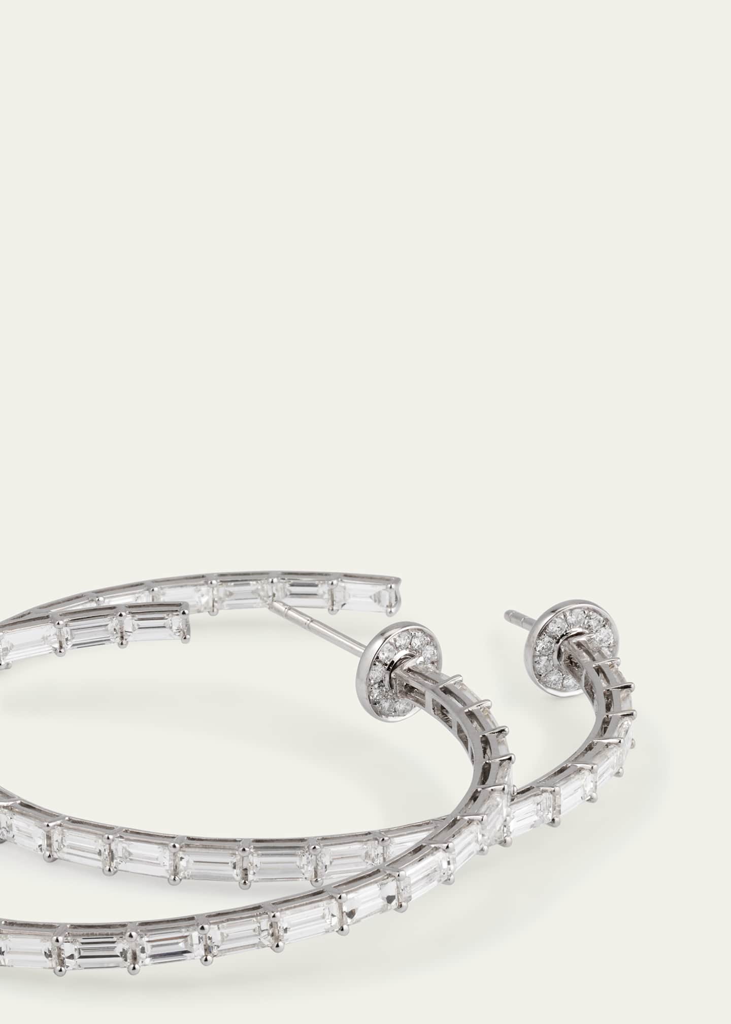 Nam Cho 18k White Gold Hoop Earring With Diamonds Image 3 of 4
