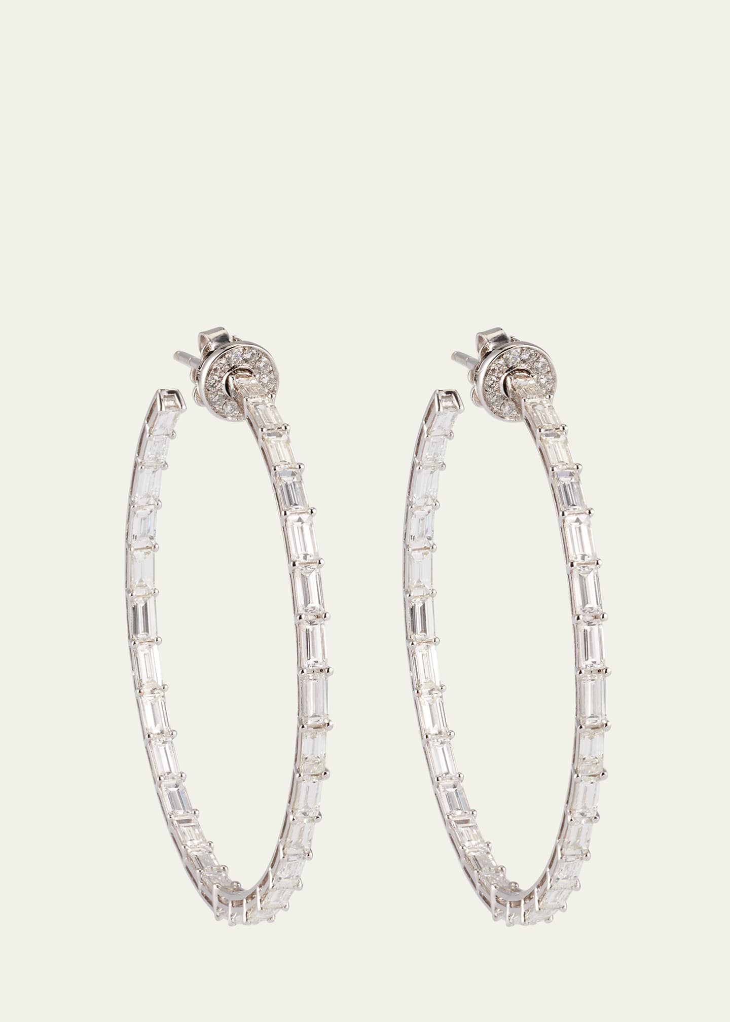 Nam Cho 18k White Gold Hoop Earring With Diamonds Image 1 of 4