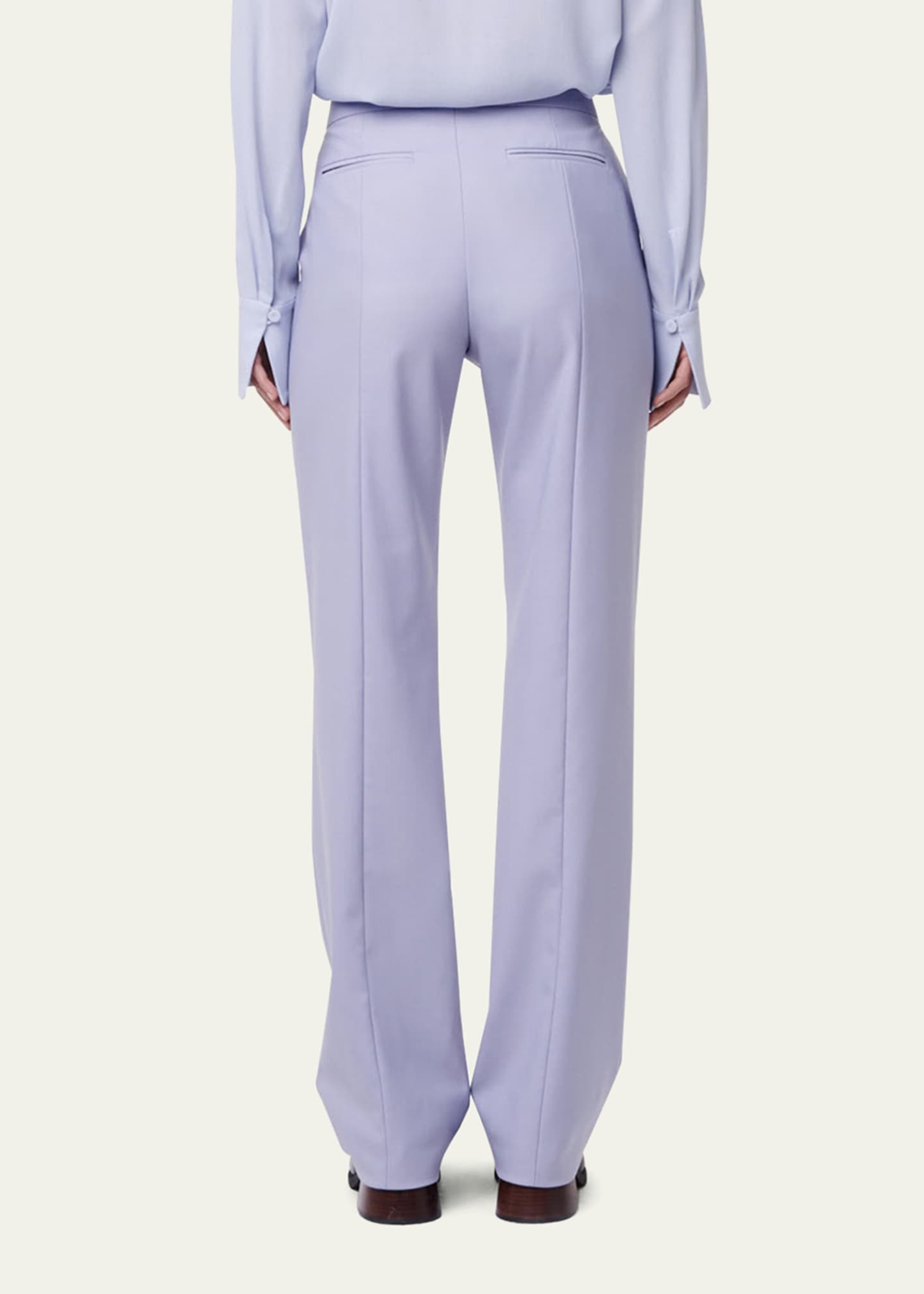 Another Tomorrow Merino Wool Classic Trousers Image 3 of 5