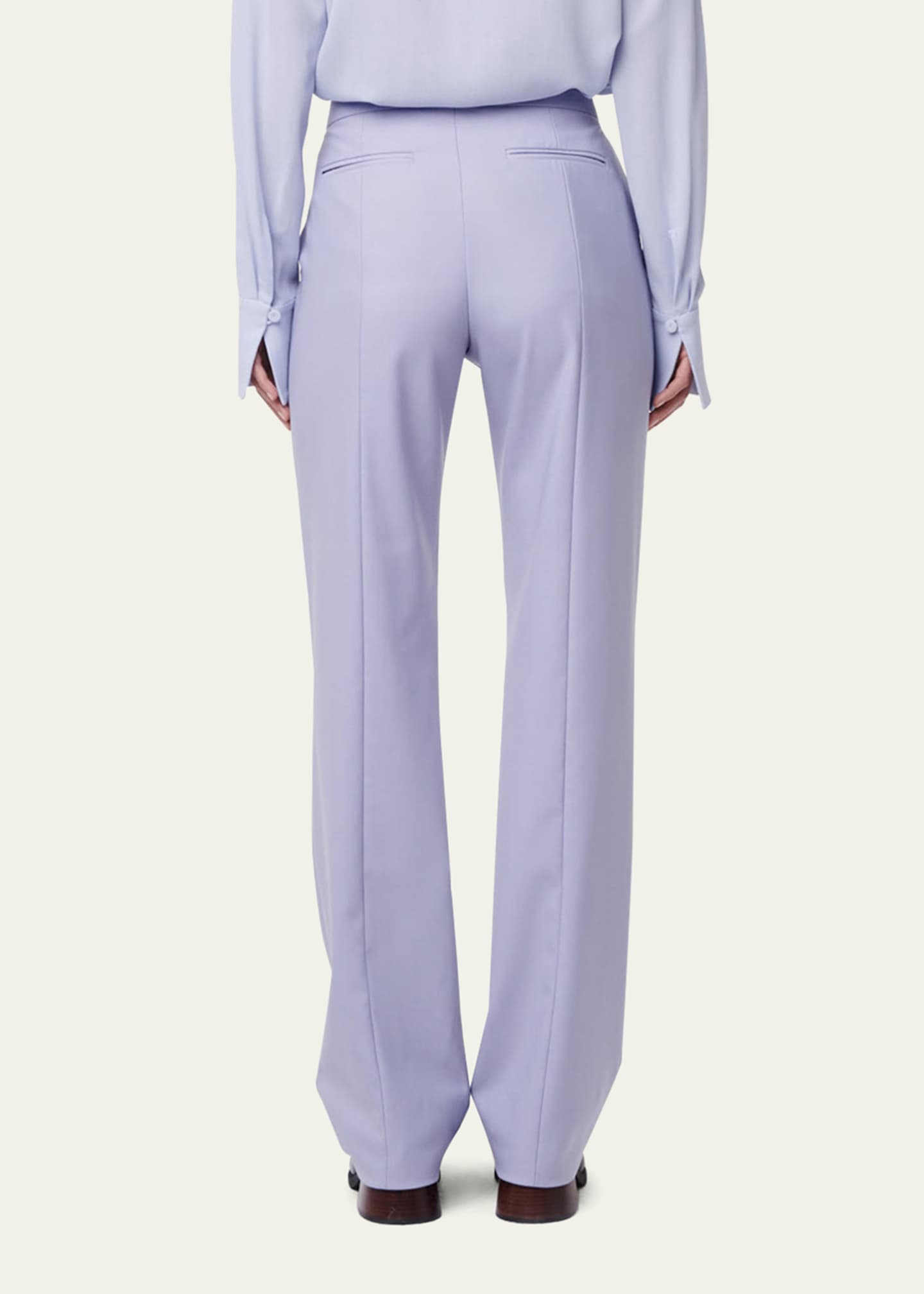 Another Tomorrow Merino Wool Classic Trousers - Bergdorf Goodman