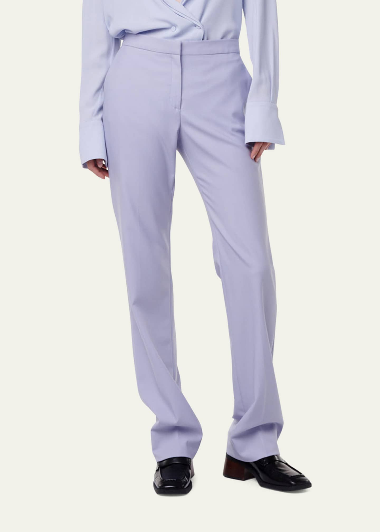 Another Tomorrow Merino Wool Classic Trousers Image 4 of 5