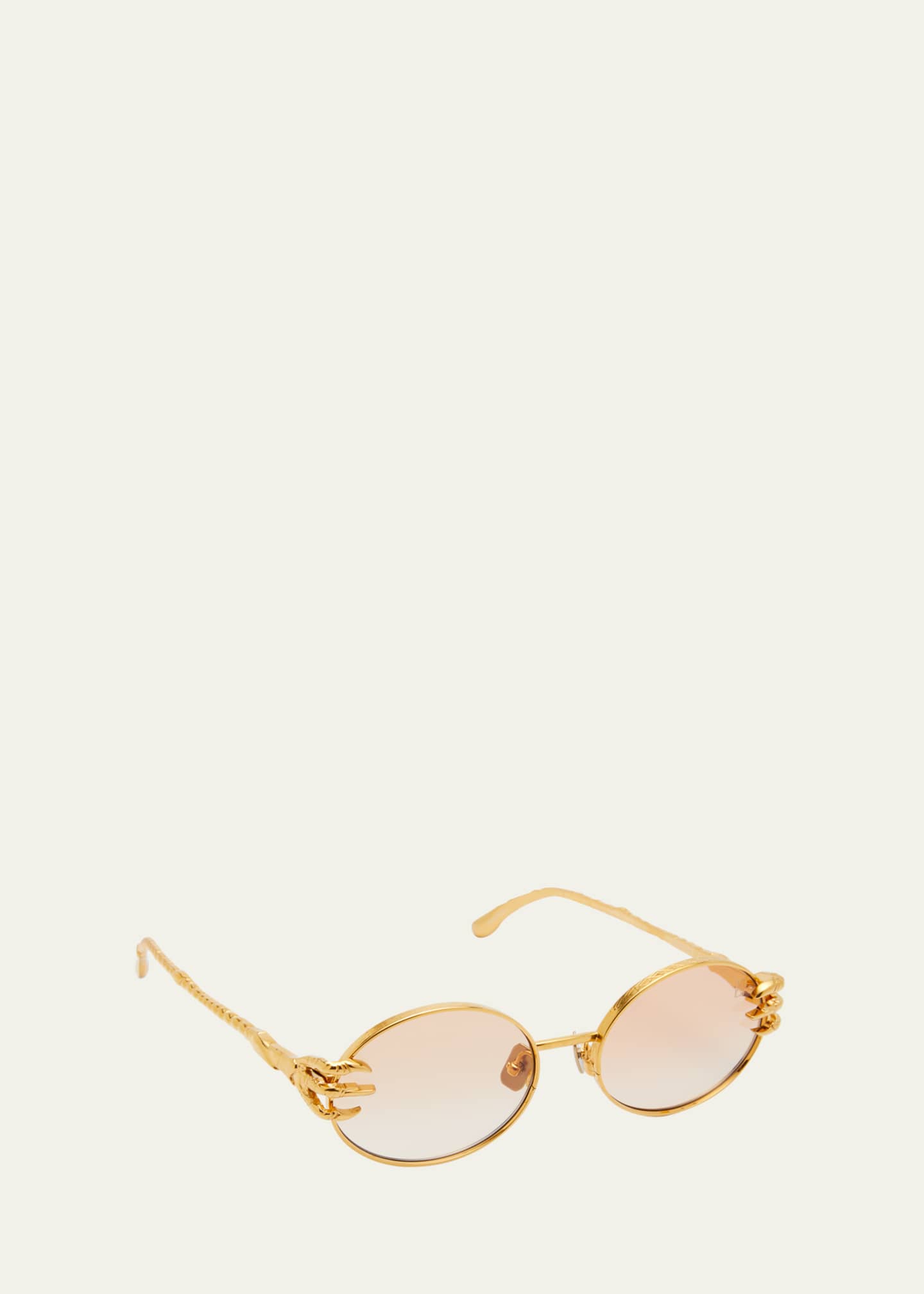 Anna-Karin Karlsson Claw Adventure Gold-Plated Titanium Oval Sunglasses Image 3 of 4
