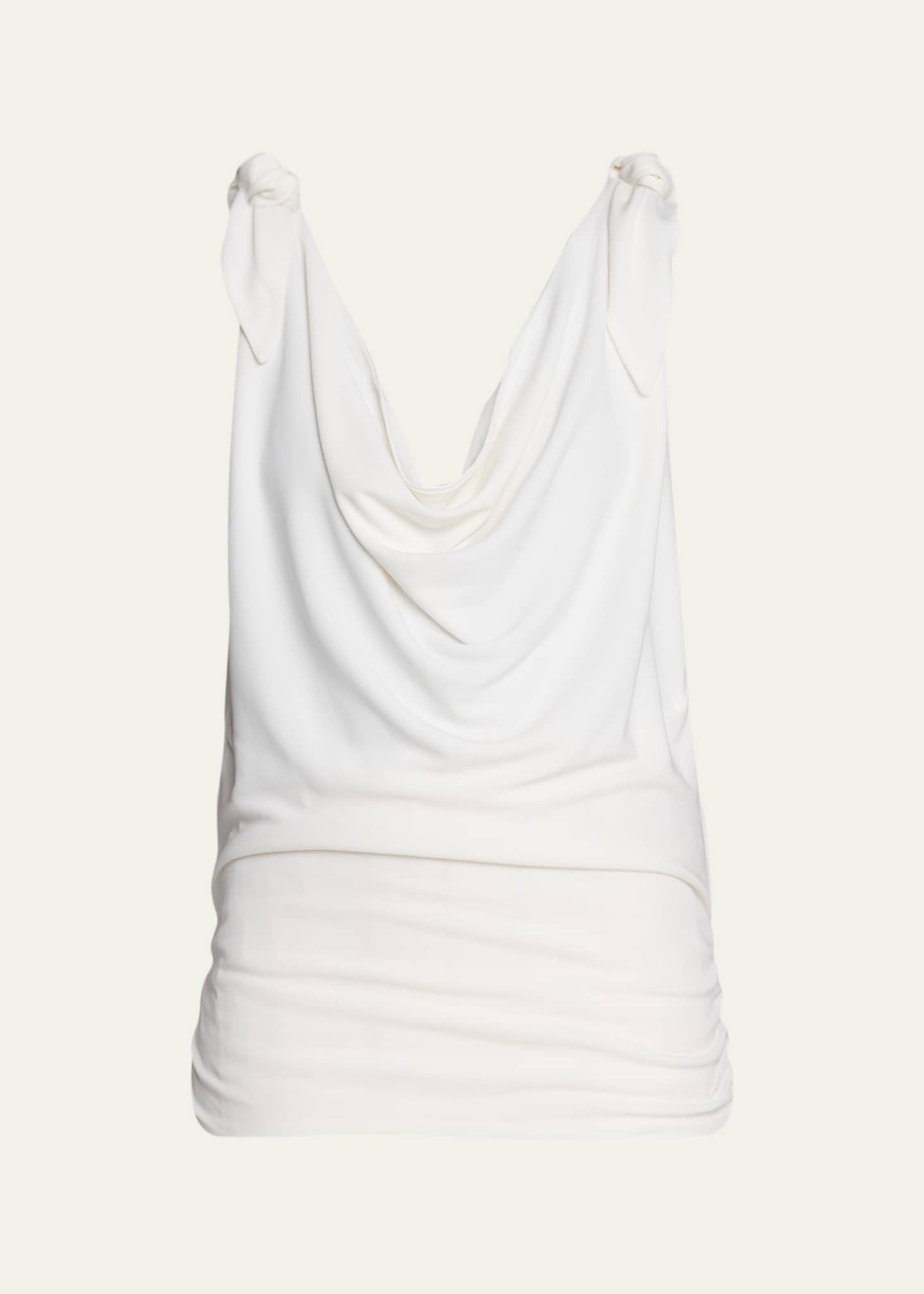 Fern Cowl Neck Top with Knot Details
