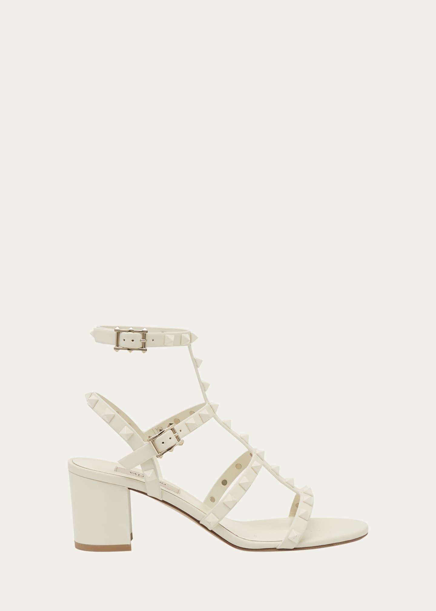Valentino rockstud block heel cage online sandal