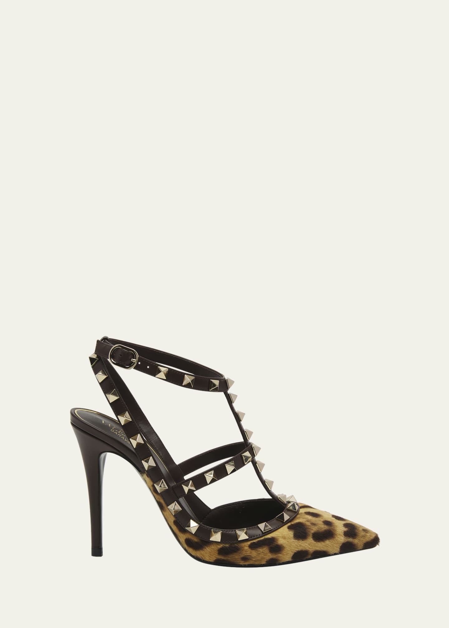 Valentino Garavani Rockstud Calf Hair Caged Pumps Bergdorf Goodman