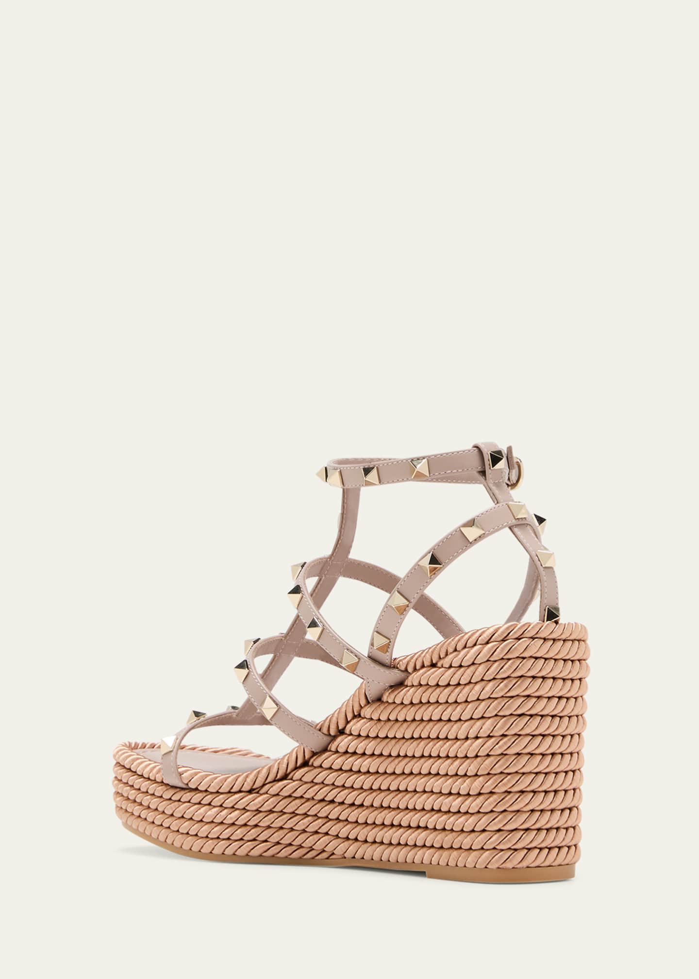Valentino garavani rockstud leather espadrilles 2025