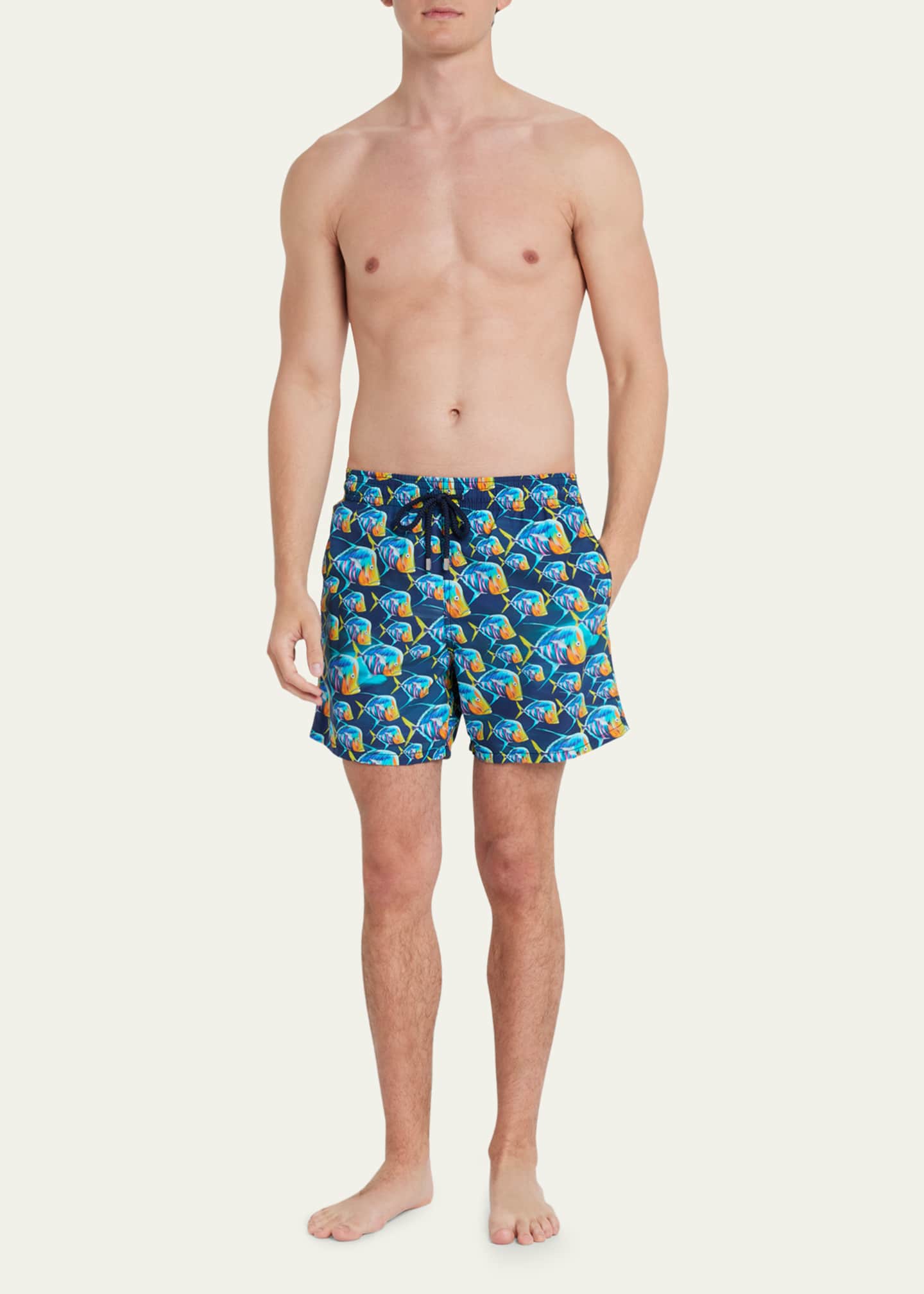 Vilebrequin Men's PiranhaPrint Swim Shorts Bergdorf Goodman