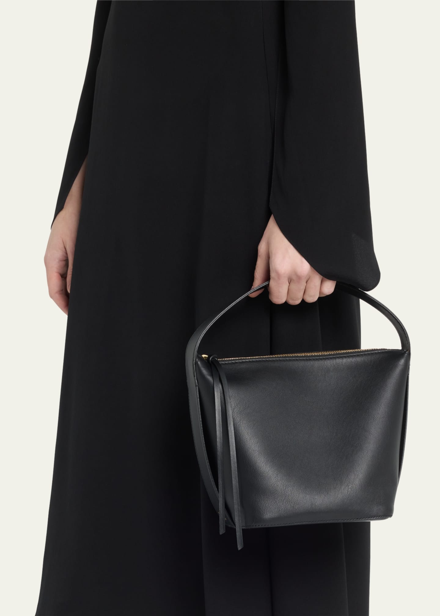 Victoria Beckham Belt Zip Leather Shoulder Bag - Bergdorf Goodman