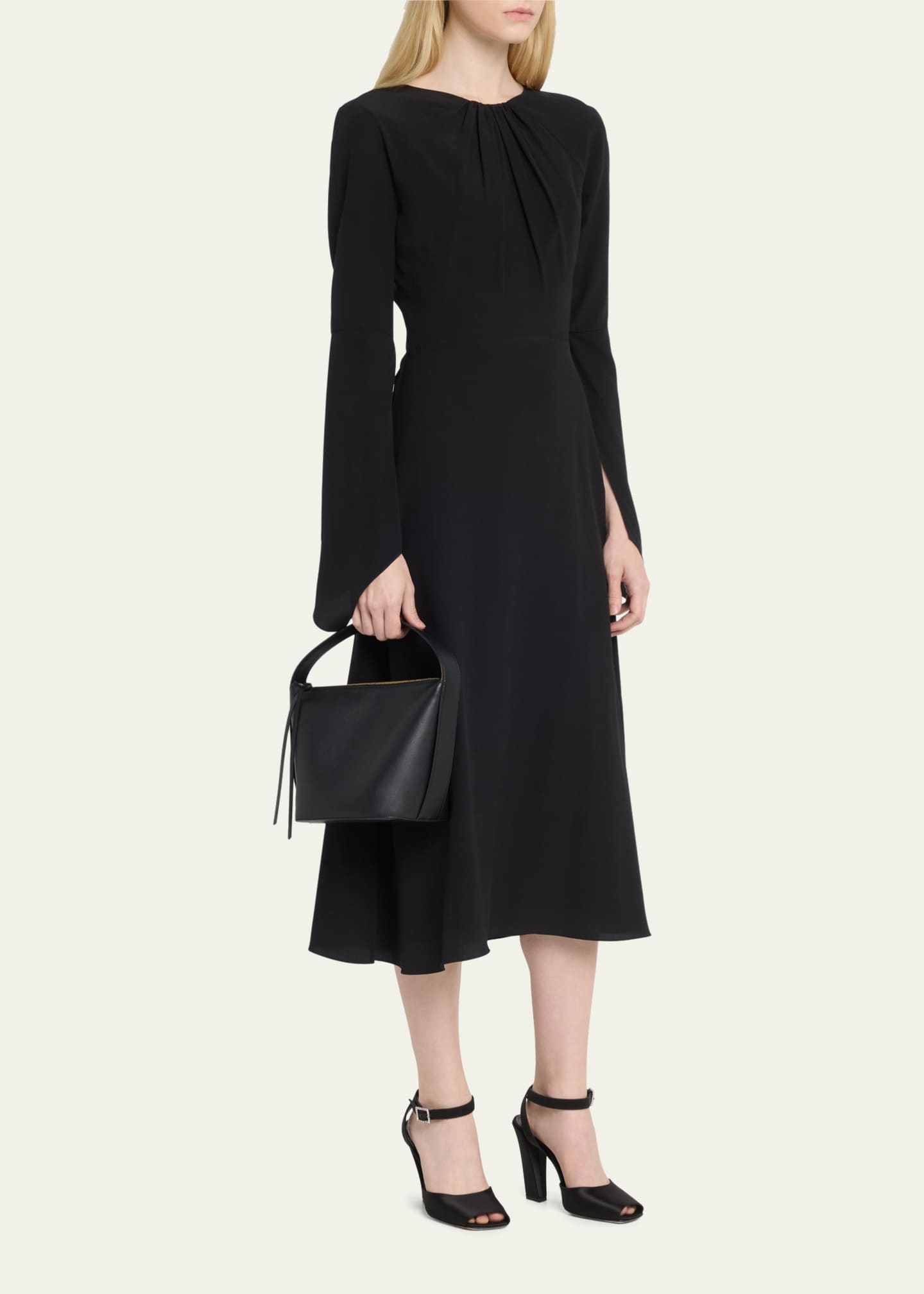 Victoria Beckham Belt Zip Leather Shoulder Bag - Bergdorf Goodman