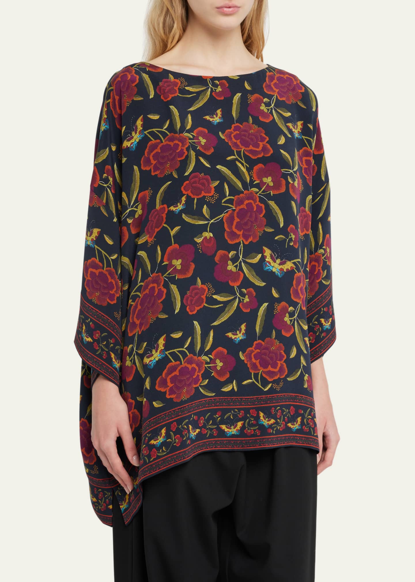 Eskandar Long Floral Tunic Image 4 of 5
