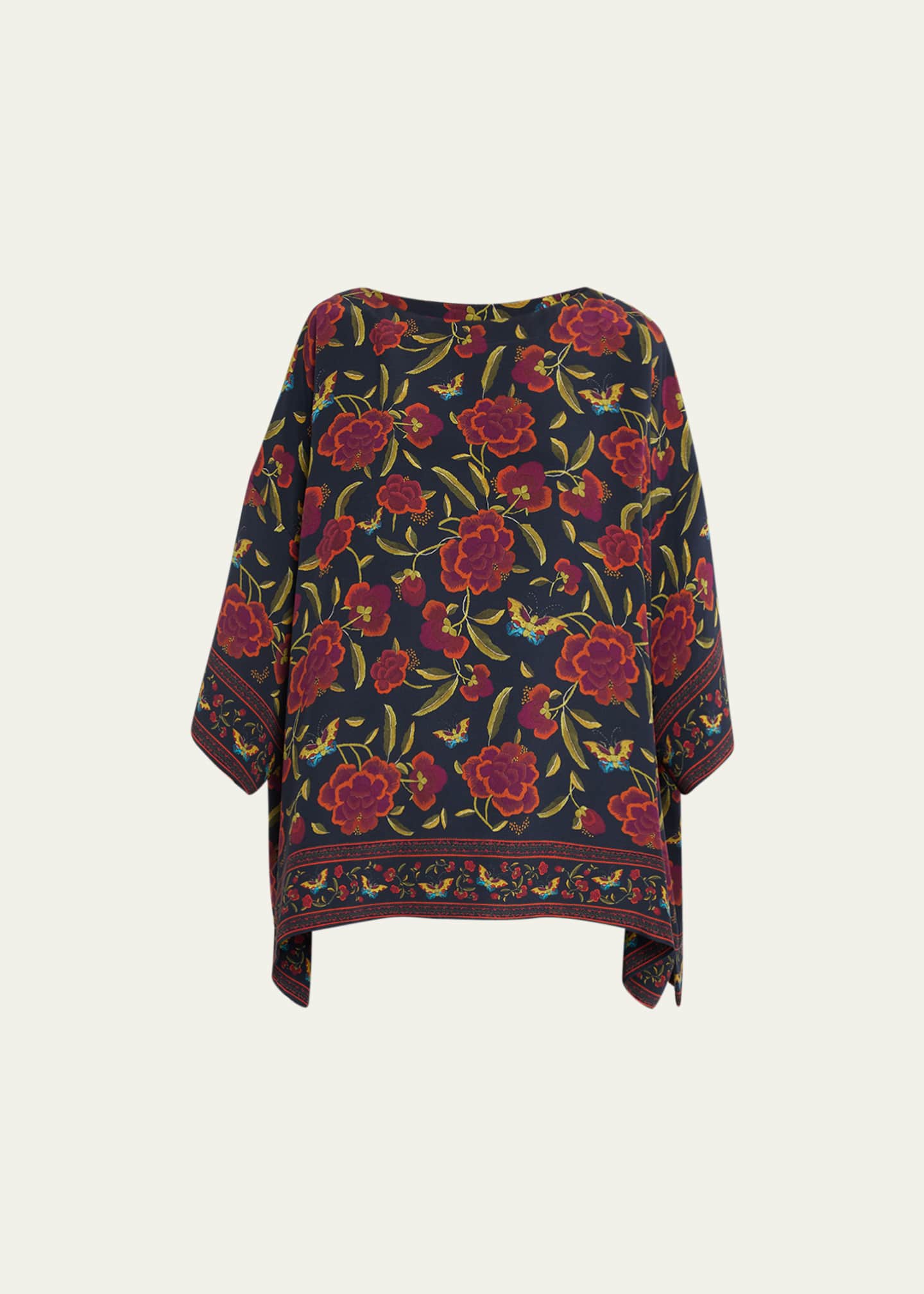 Eskandar Long Floral Tunic Image 1 of 5