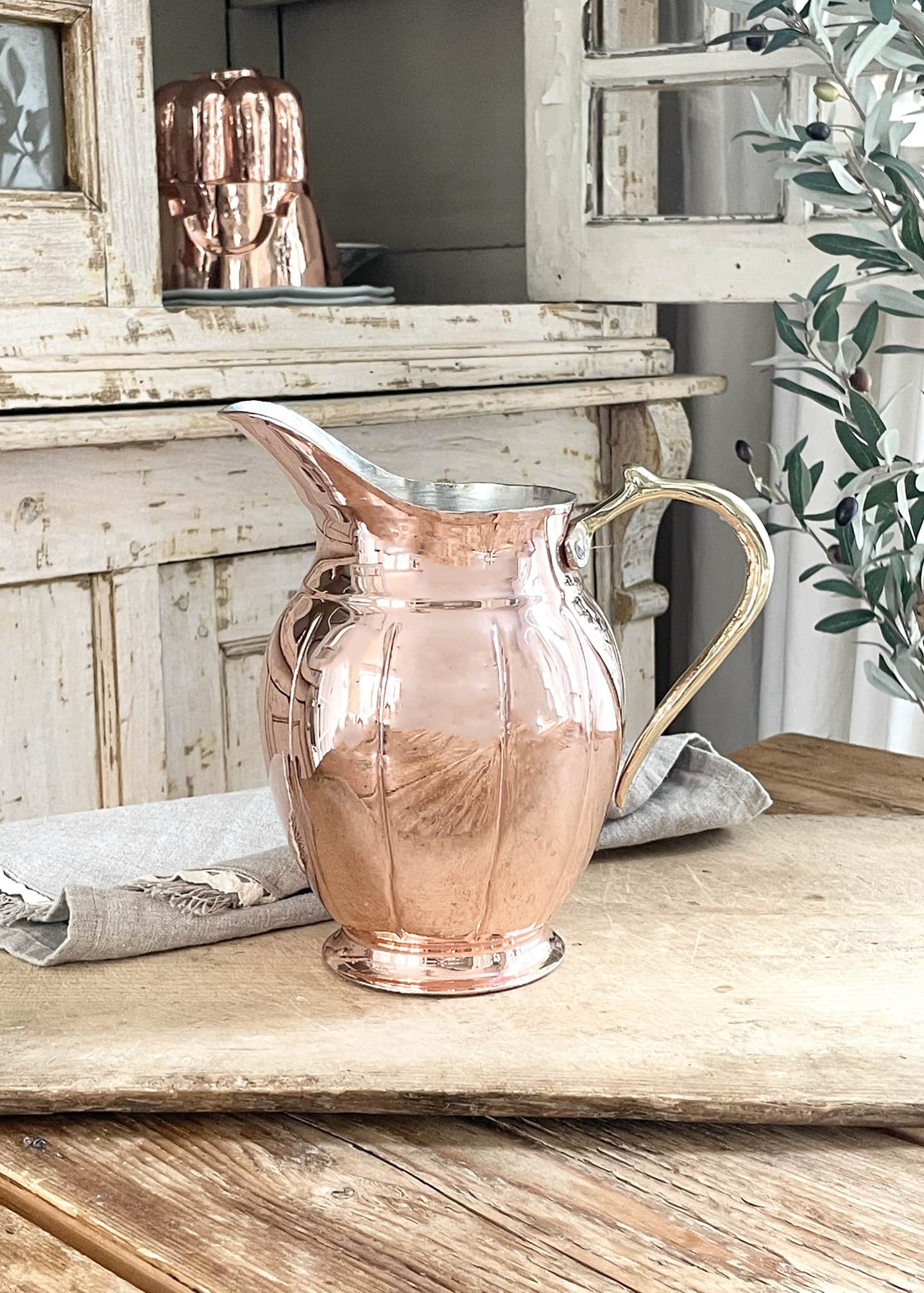 Coppermill Kitchen Vintage Inspired Copper Large Pitcher Image 2 of 2