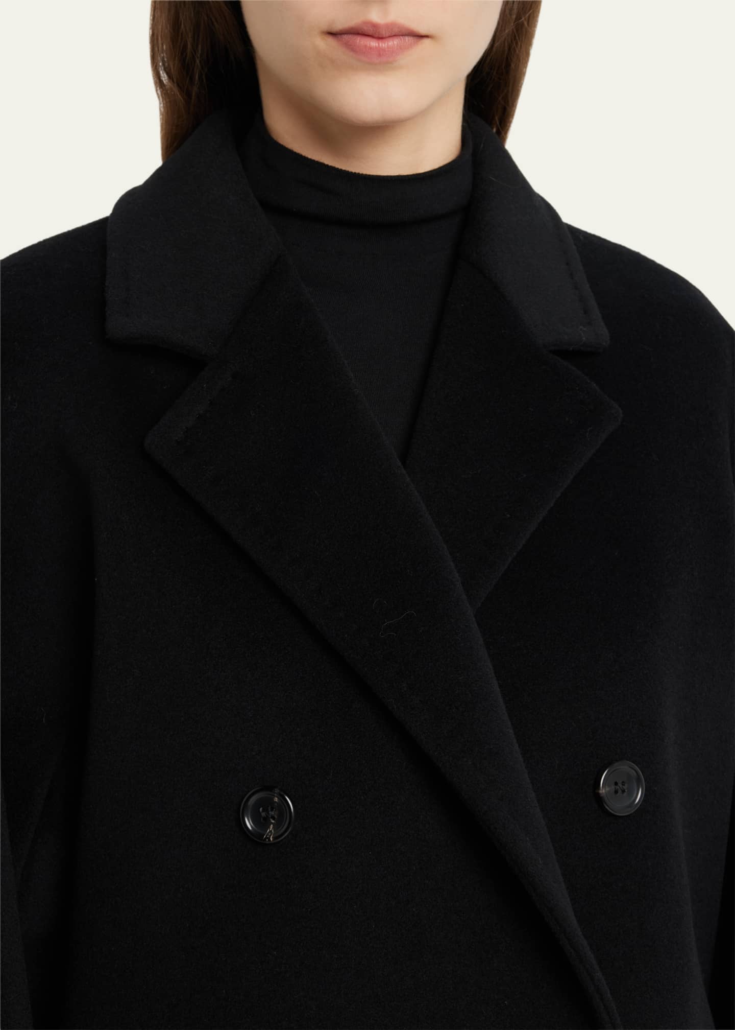 Max Mara Rebus Wool Double-Breasted Short Coat - Bergdorf Goodman