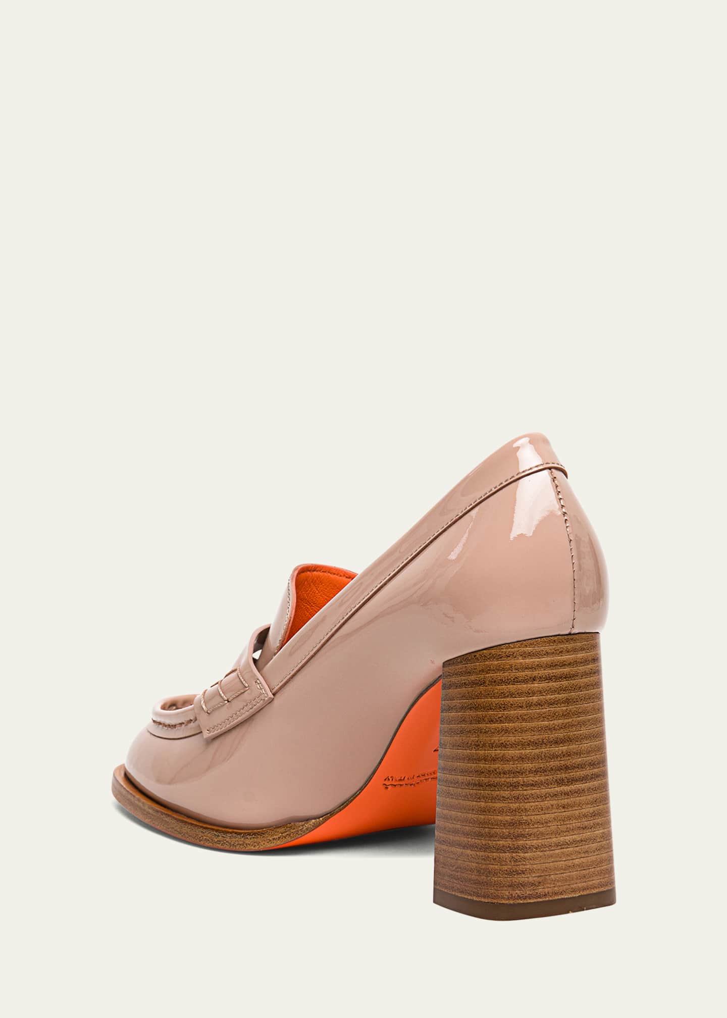 Women's high cheap heeled penny loafers
