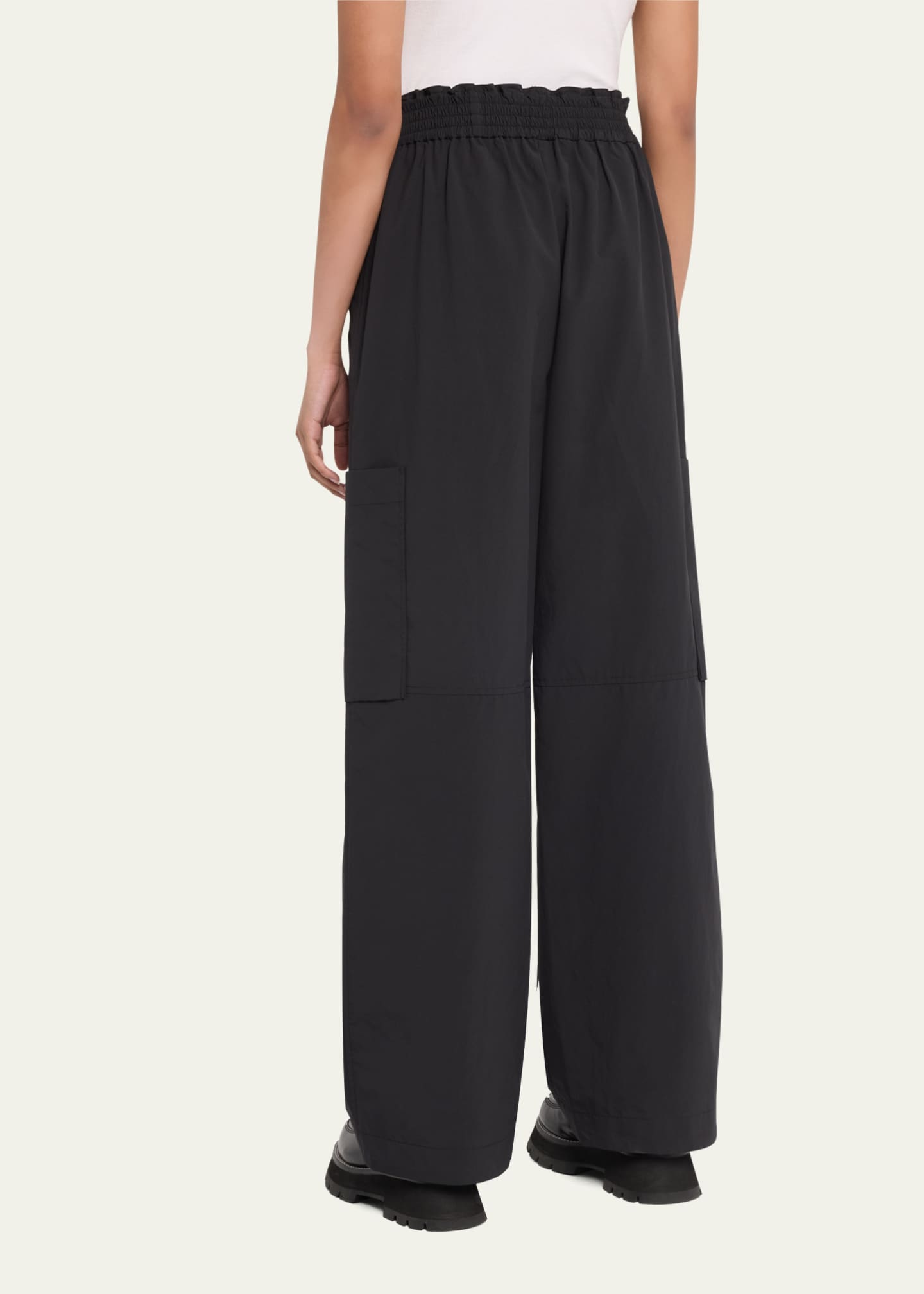 Recycled High-Rise Wide-Leg Cargo Pants