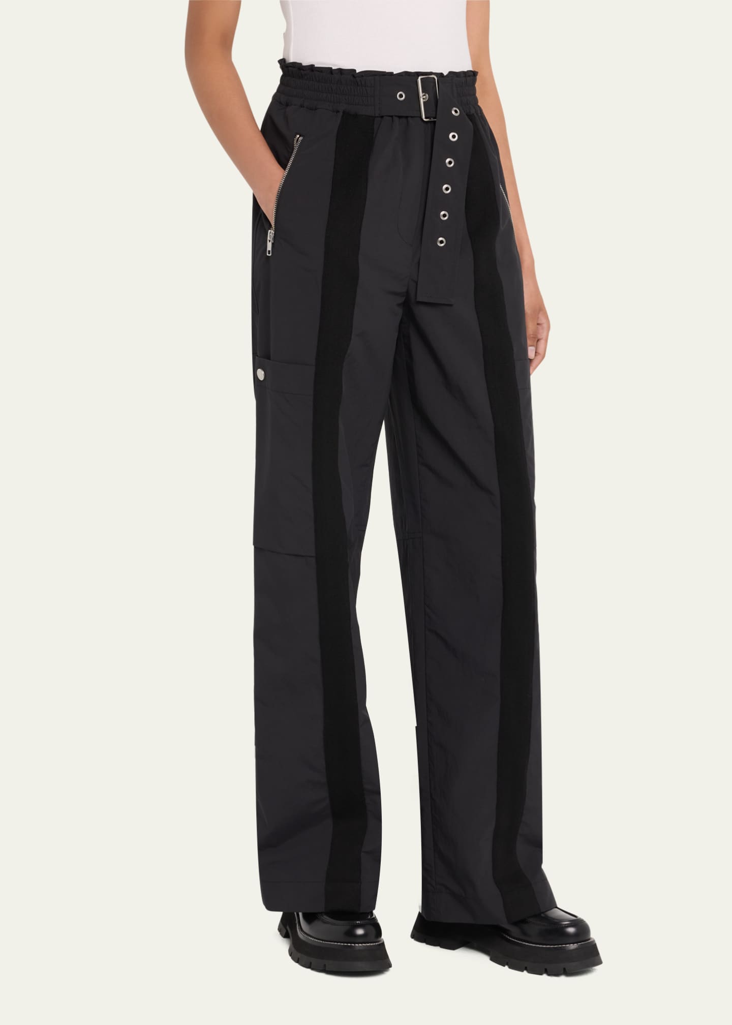 Recycled High-Rise Wide-Leg Cargo Pants