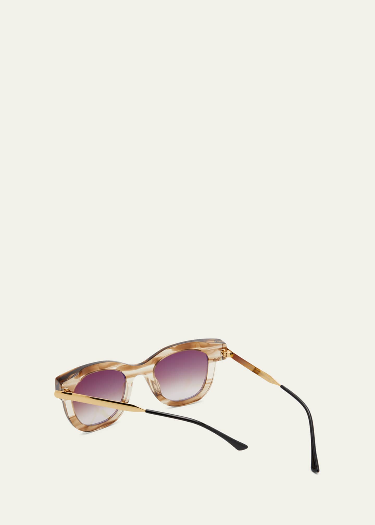 Thierry Lasry Sexxxy Square Beige-Brown Acetate & Metal Sunglasses