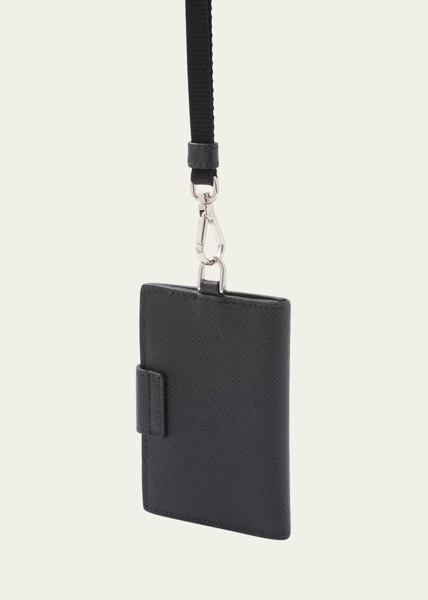 Prada Saffiano Leather Airtag Holder - ShopStyle Key Chains