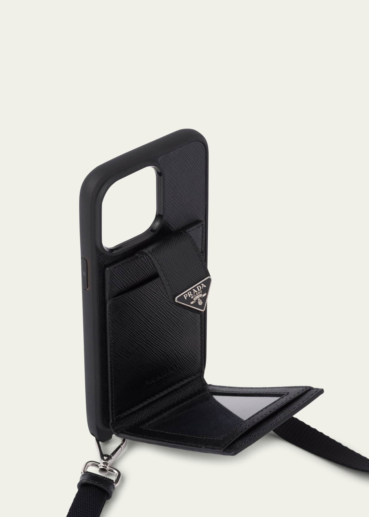 Prada saffiano cell phone case new arrivals