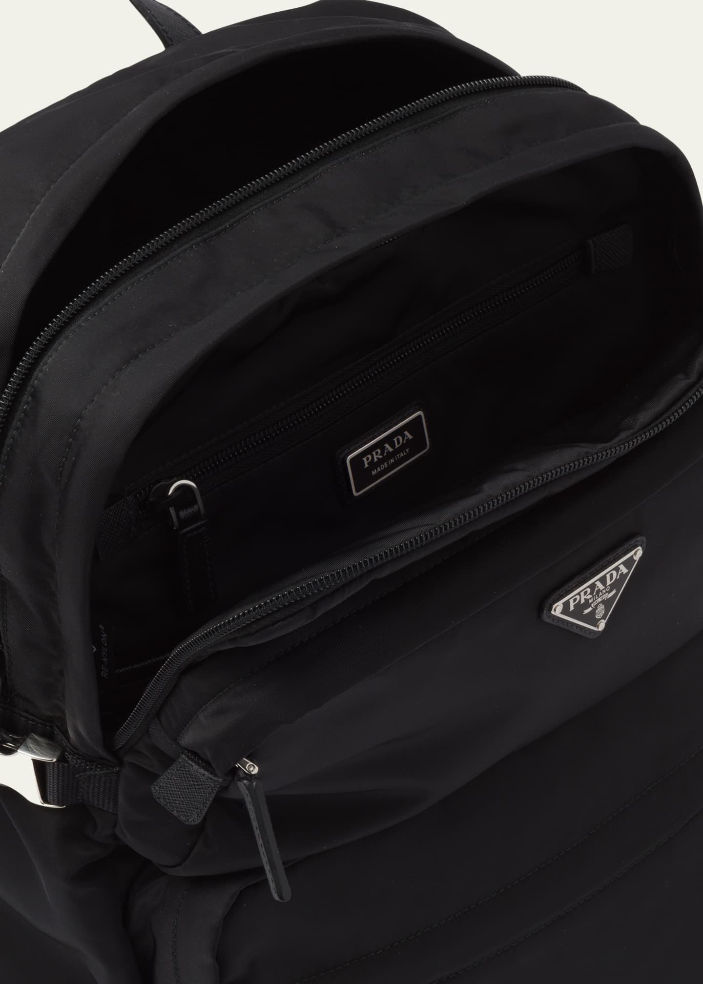 Prada Men's Saffiano Leather and Nylon Backpack