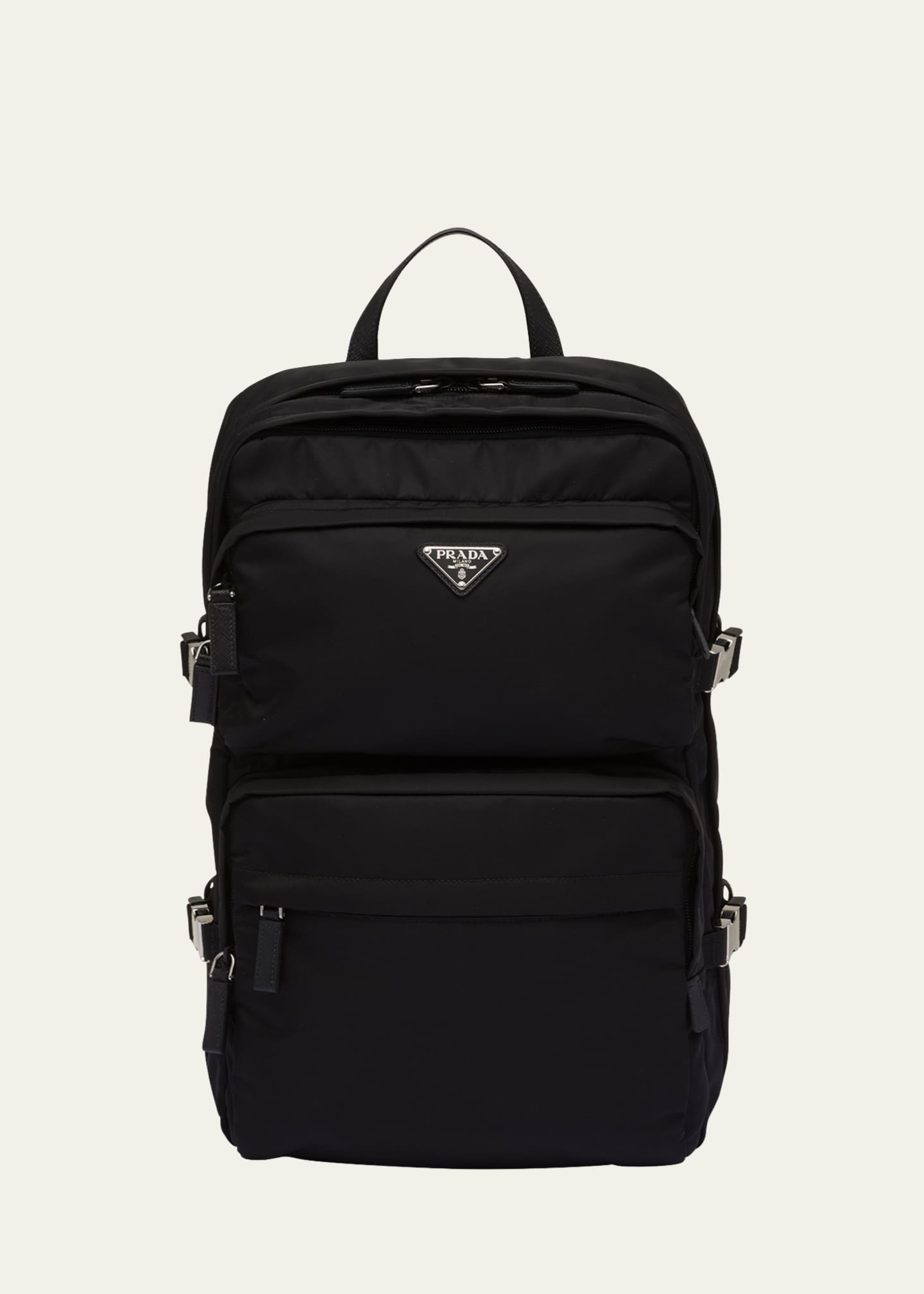 Prada Men's Saffiano Leather and Nylon Backpack