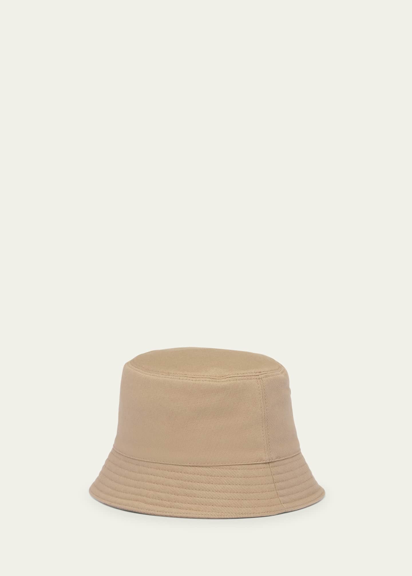 Prada Men s Triangle Logo Fringe Bucket Hat Bergdorf Goodman